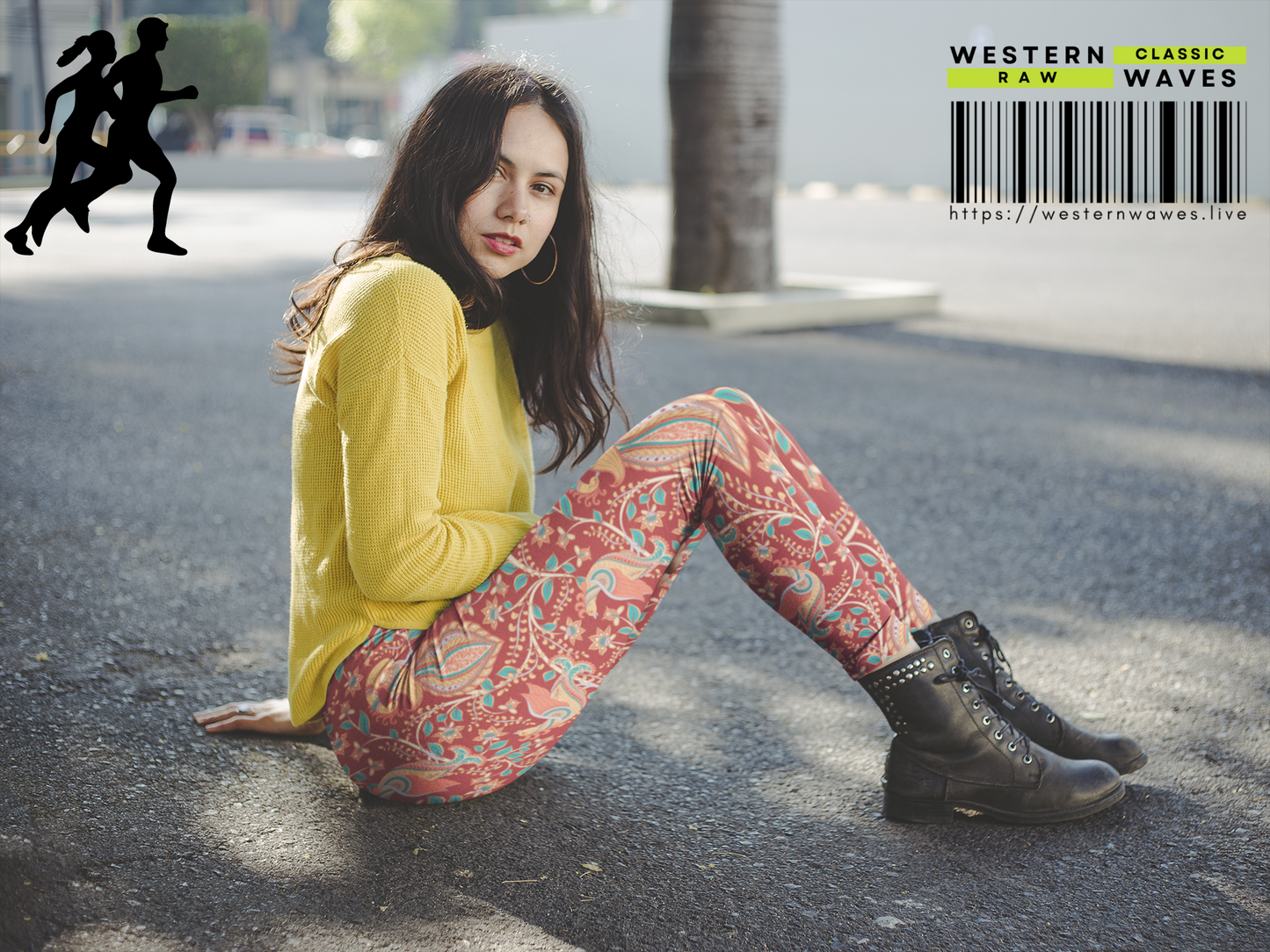 High Waisted Yoga Leggings (AOP)_ N+ Series HWYL(AOP) PT2WW003_ Limited Edition Cosmic Fusion by WesternWaves: