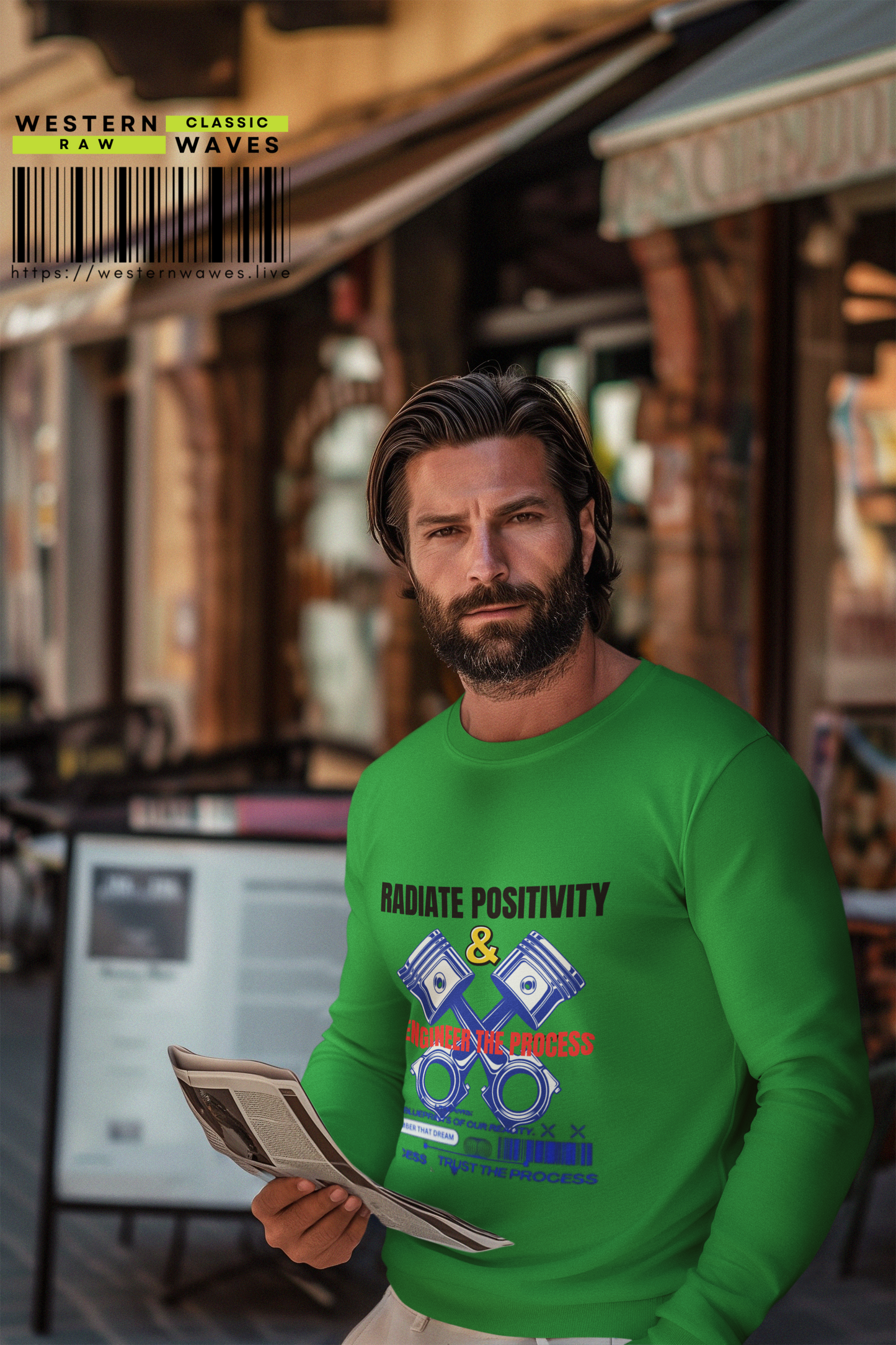 Unisex Heavy Blend™ Crewneck Sweatshirt_ N2+ Series UHBCSS PT2WW003_ Limited Edition Pure Luxury by WesternWaves: