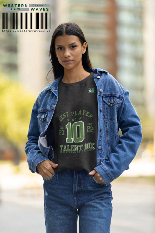 Unisex Classic Long Sleeve T-Shirt - Talent 10x, Perfect for Sports Lovers_ N6+ Series USCLSTS PT2WW001_ Limited Edition by WesternWaves: