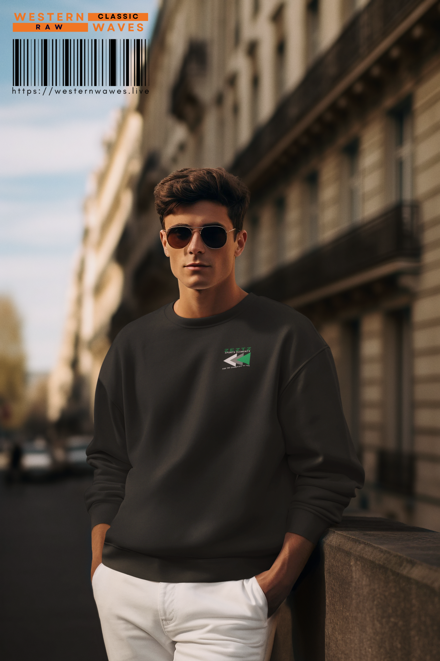 Unisex Fleece Pullover with Embroidery_ N6+ Series USFPOWEM PT2WW001_ Limited Edition by WesternWaves: