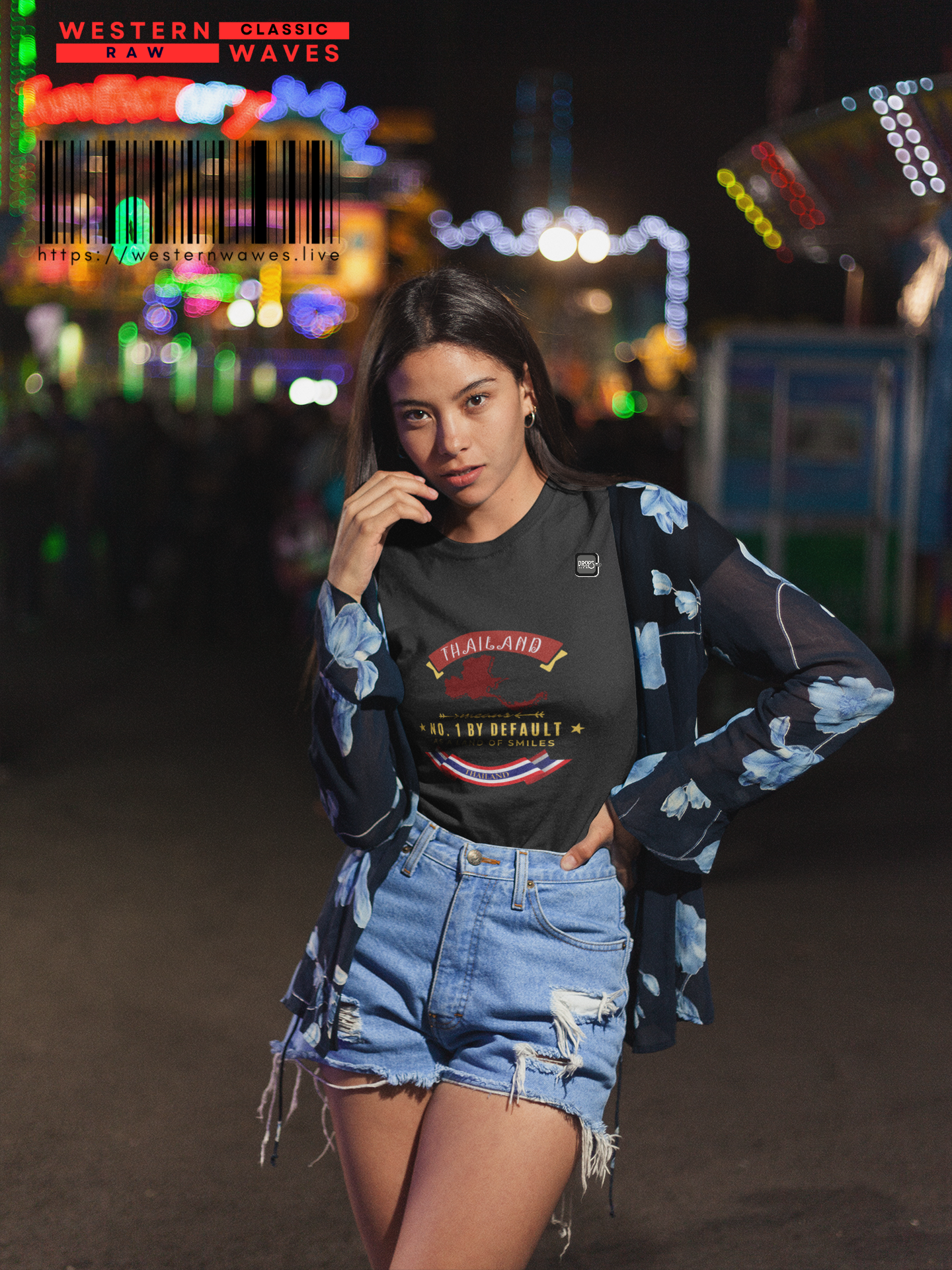 Acid Washed Round Neck Tee_ N7+ Series AWRNTEE PT2WW001_ Limited Edition by WesternWaves: