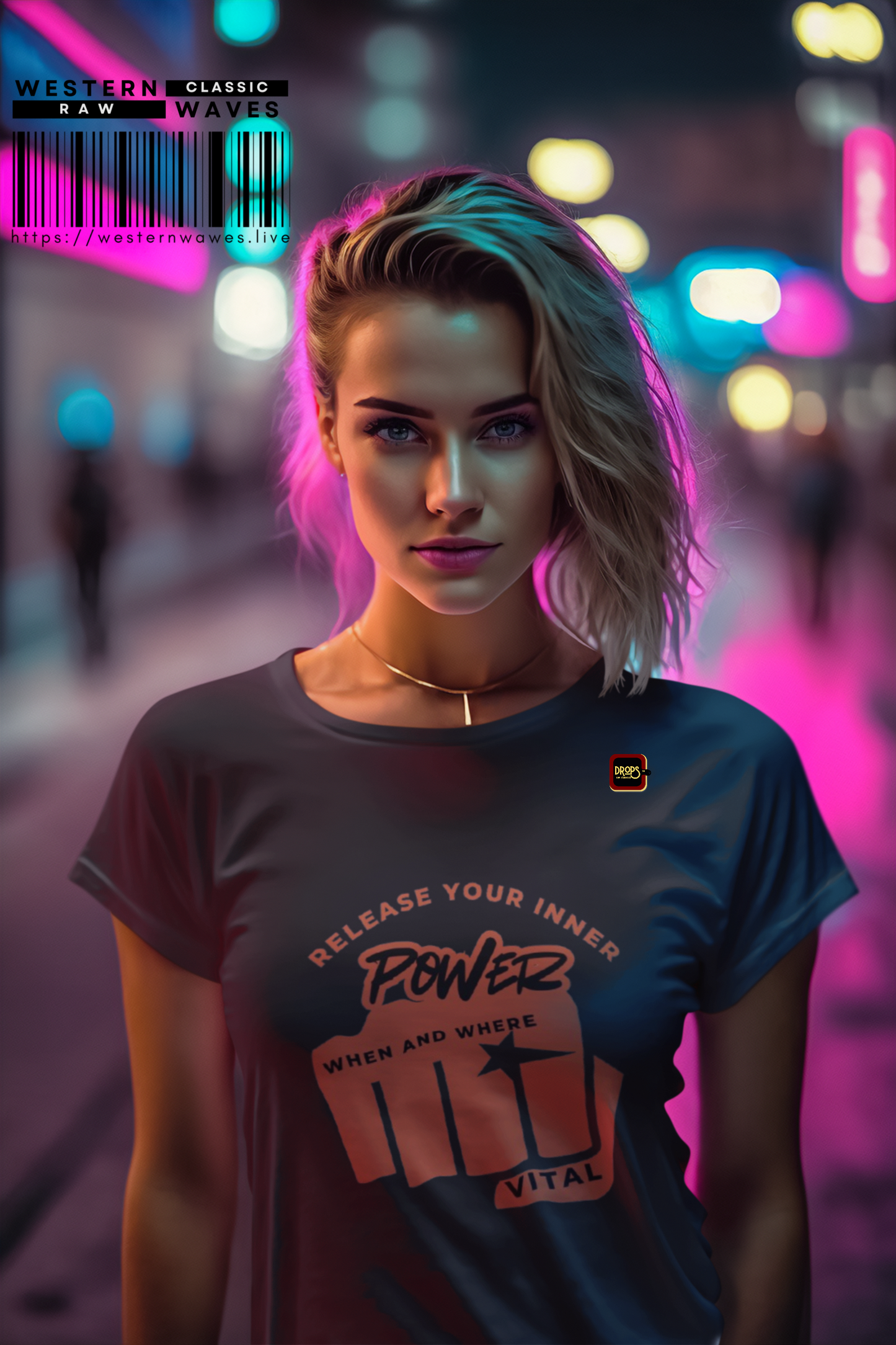 Unisex Cotton Crew Tee_ N3+ Series USCCTEE PT2WW004_ Limited Edition Workout & Everyday Routine Pleasure by WestenWaves: