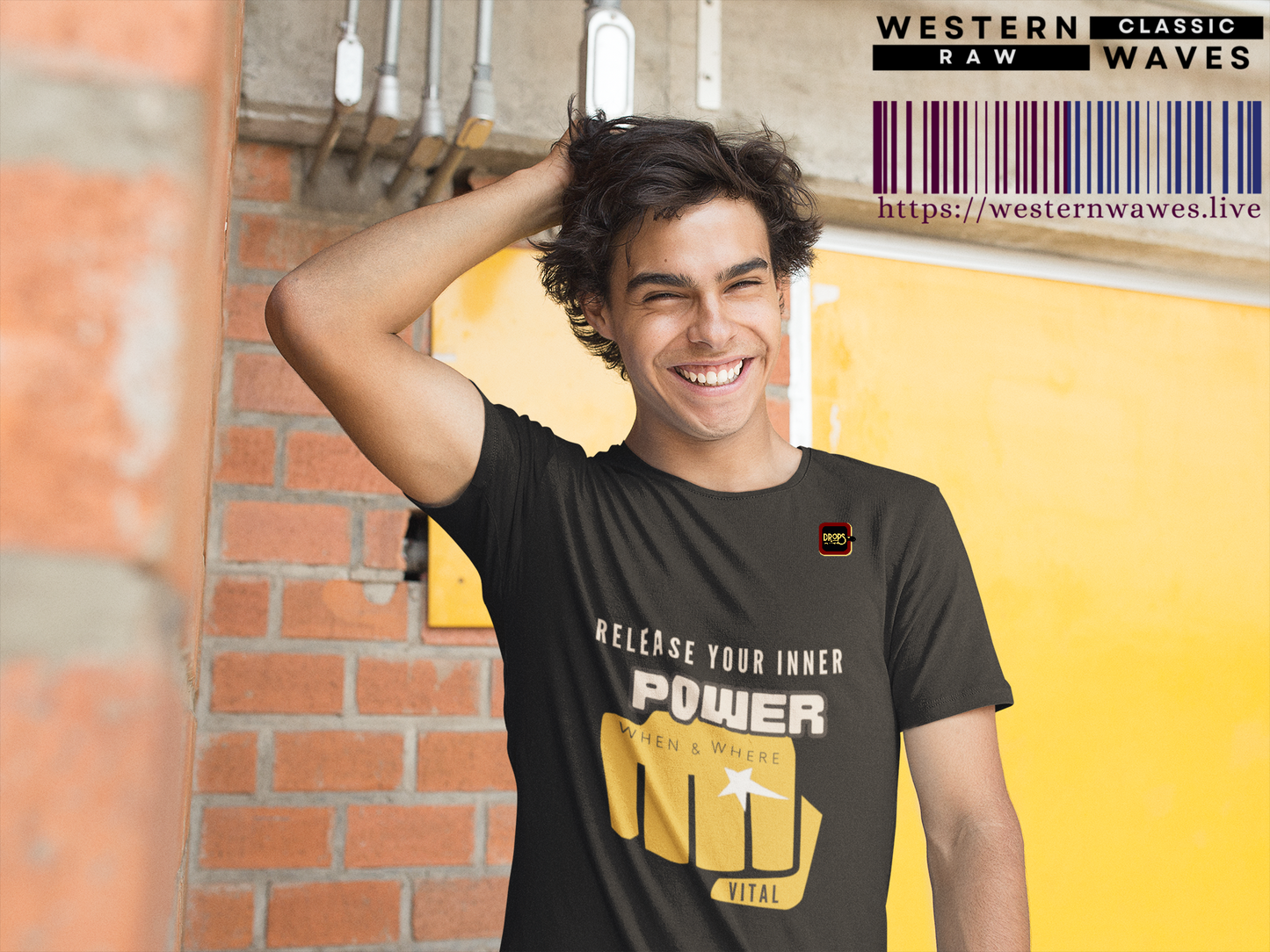 Unisex Heavy Faded Tee_ N+ Series USHFTEE PT2WW011_ Power Vibes Limited Edition Tee by WesternWaves_