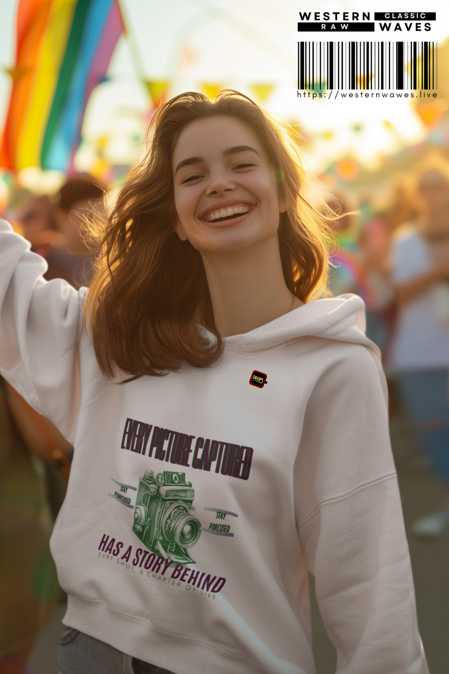 Cinched Bottom Hoodie_ N7 Series CBHOODIE PT2WW001_ Limited Edition Stylish & Inspirational Hoodie by WesternWaves: