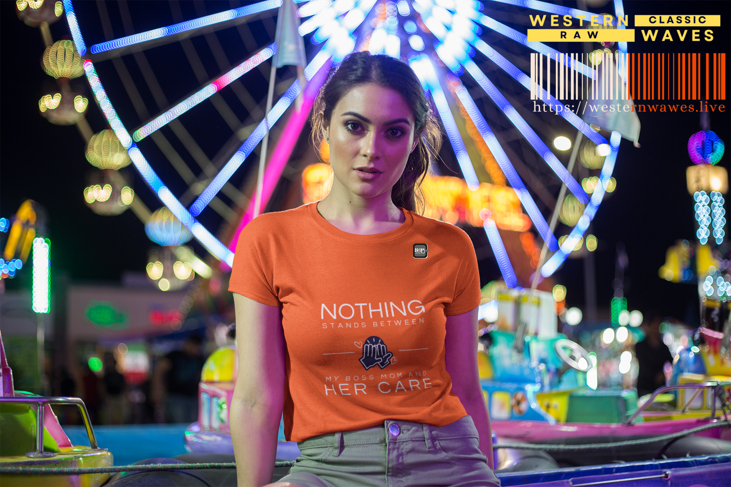 Unisex Midweight T-shirt, Made in USA_ N+ Series UMTS PT2WW007_ Limited Edition Design by WesternWaves: