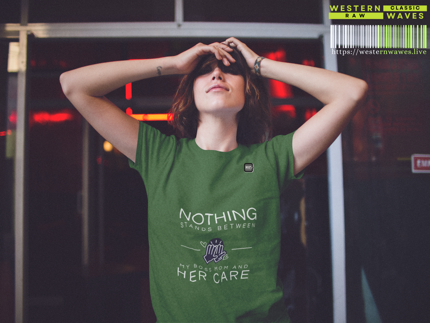 Unisex Midweight T-shirt, Made in USA_ N+ Series UMTS PT2WW007_ Limited Edition Design by WesternWaves:
