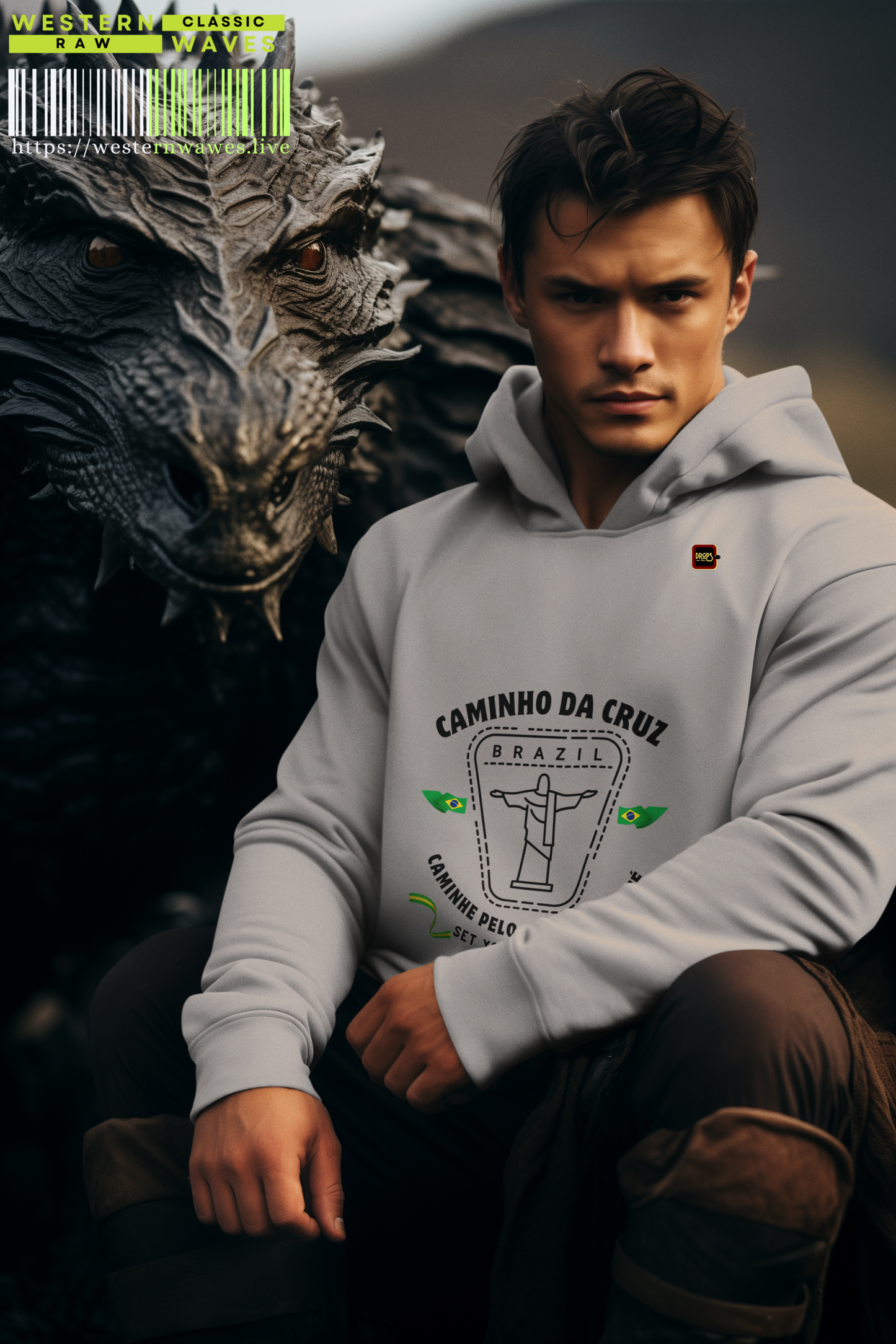 Unisex Lightweight Hooded Sweatshirt – N2+ Series USLWHSS PT2WW024_ Limited Edition Crafted Comfort by WesternWaves: