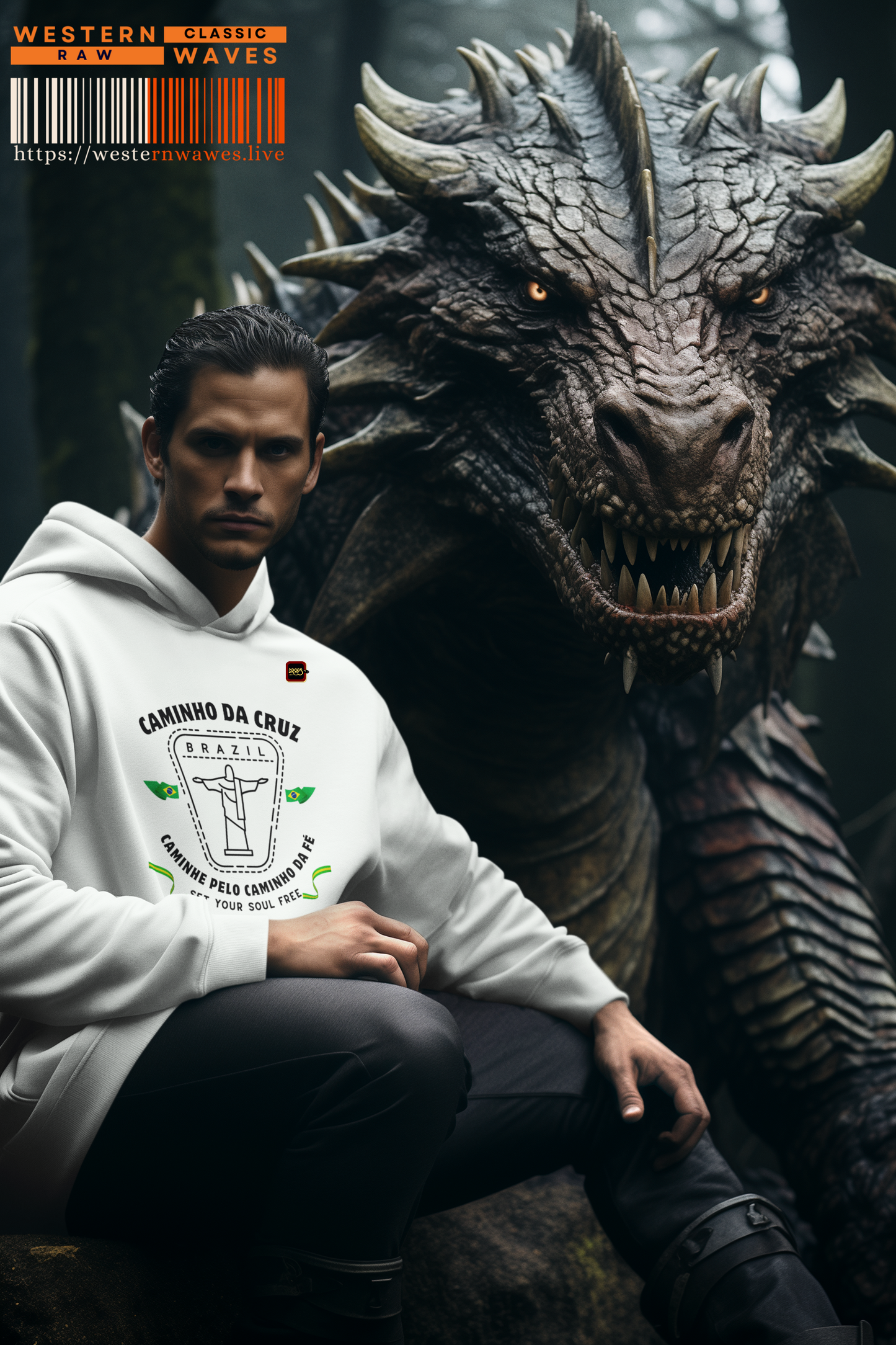 Unisex Lightweight Hooded Sweatshirt – N2+ Series USLWHSS PT2WW024_ Limited Edition Crafted Comfort by WesternWaves: