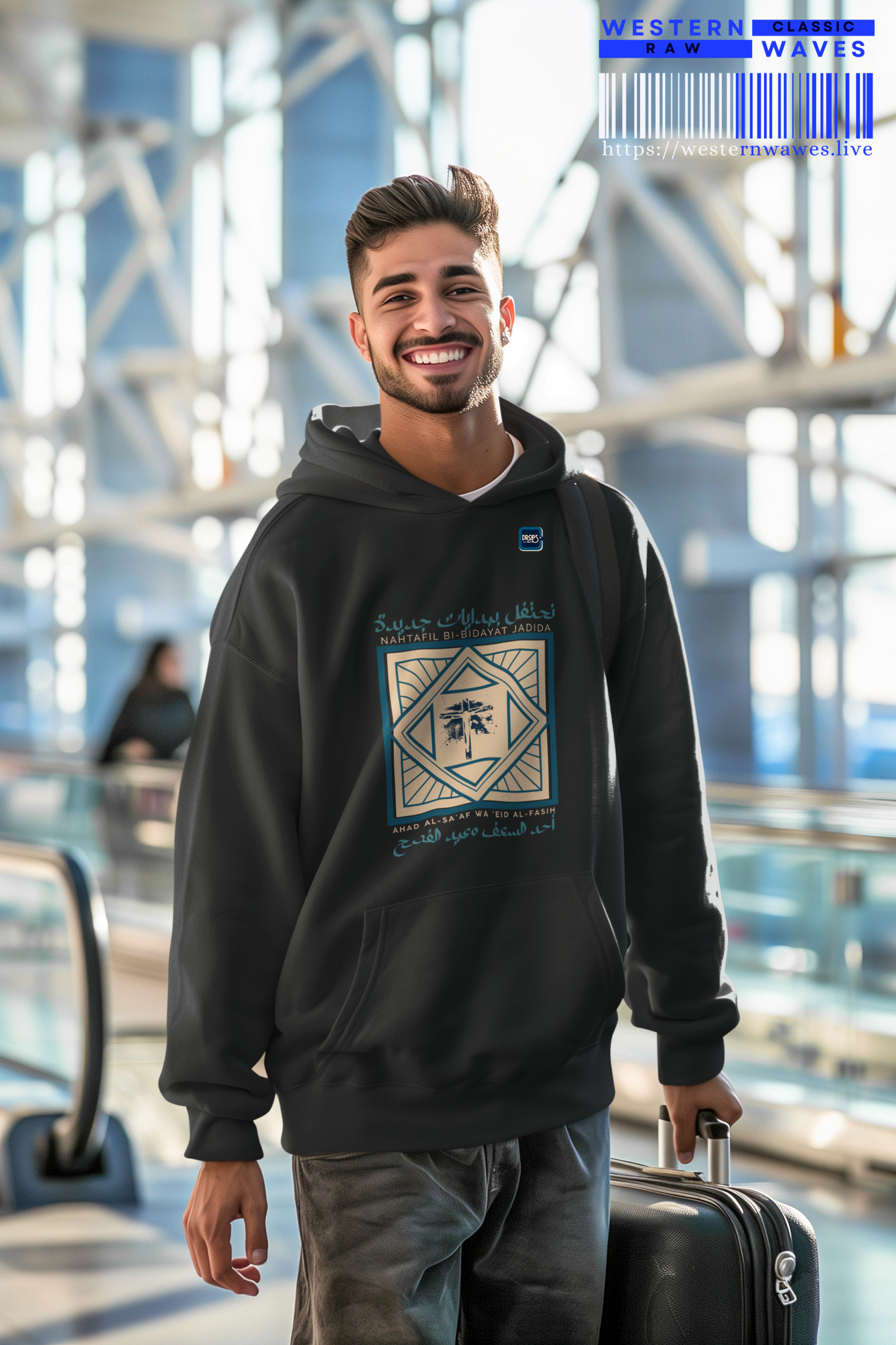Unisex Hooded Long Sleeve Tee_ N7+ Series USHLSTEE PT2WW_001_ Limited Edition Inspirational Design by WesternWaves: