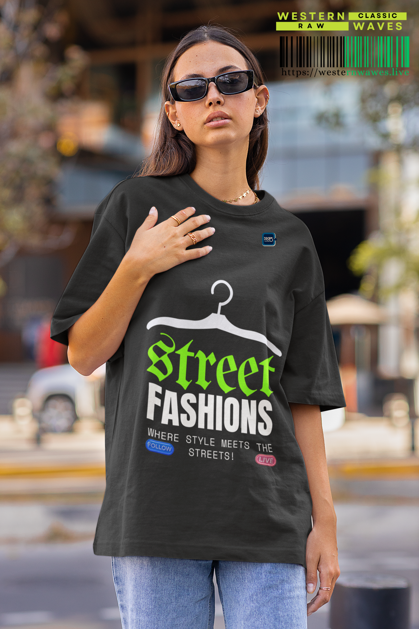 Unisex Oversized Tee_ N6+ Series USOSTEE PT2WW003_ Limited Edition by WesternWaves: