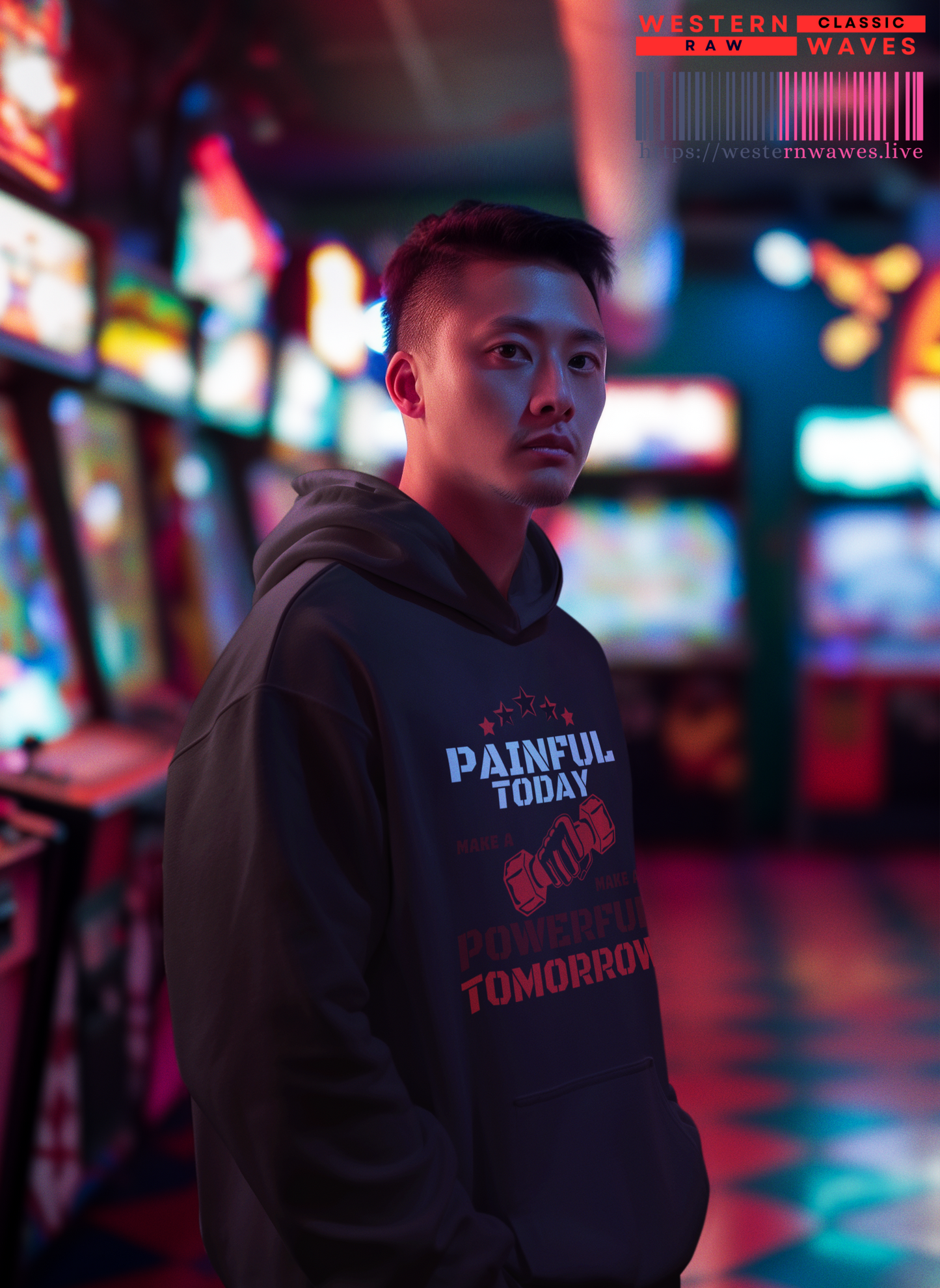 Men's Organic Hoodie_ N7+ Series MOHOODIE PT2WW001_ Limited Edition Powerful Tomorrow by WesternWaves: