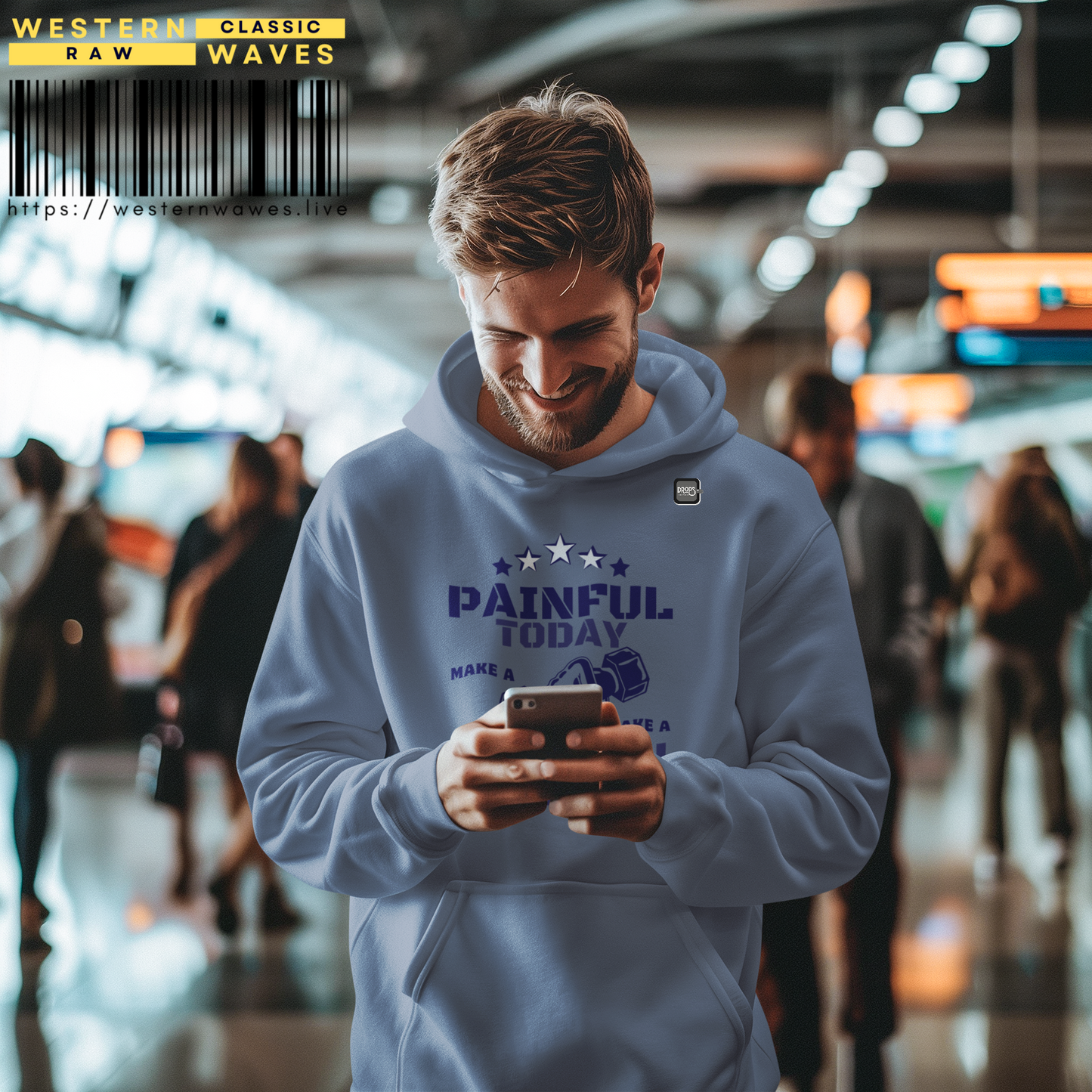 Men's Organic Hoodie_ N7+ Series MOHOODIE PT2WW001_ Limited Edition Powerful Tomorrow by WesternWaves: