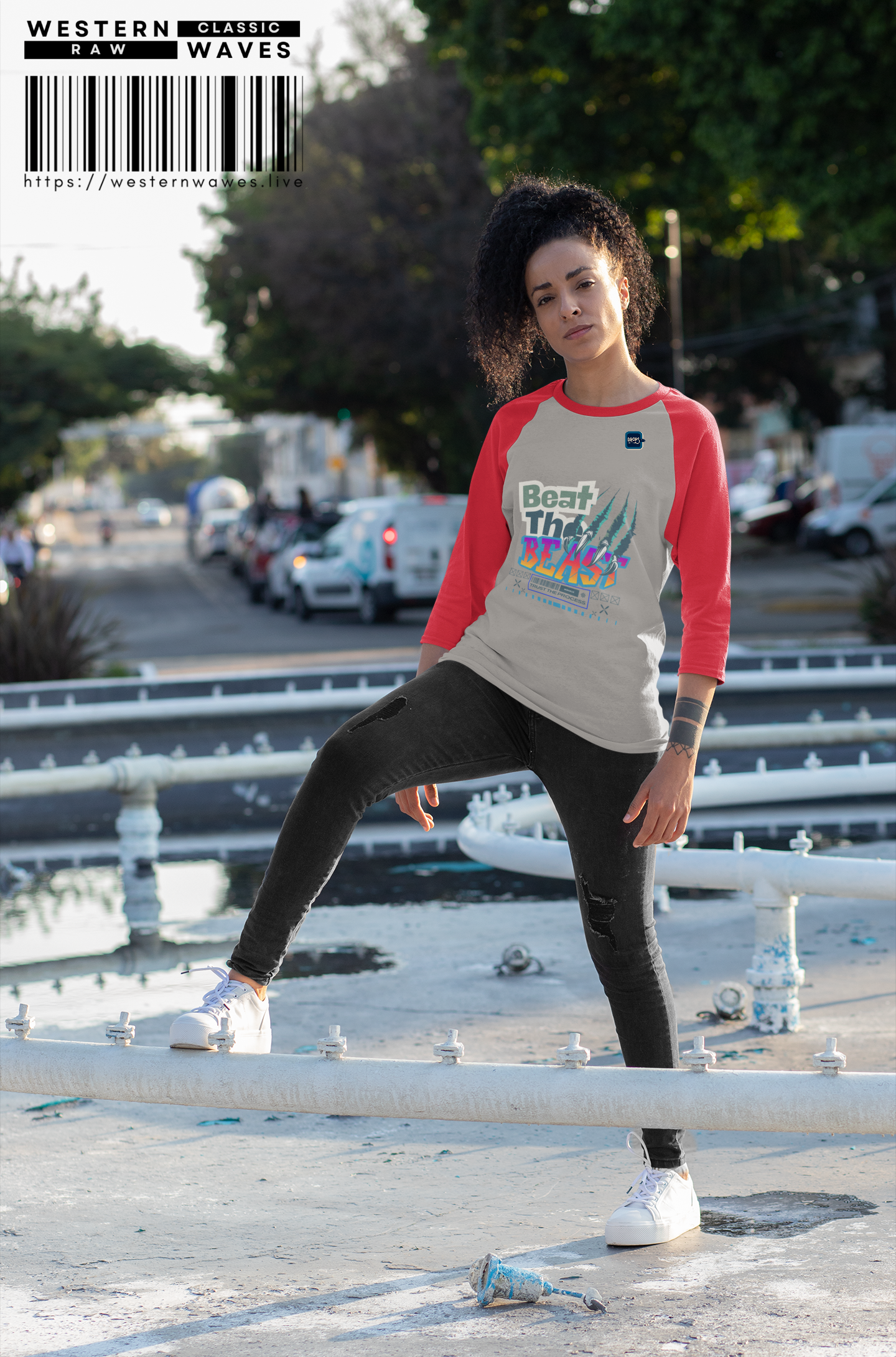Beat the Beast Unisex Raglan Shirt - Retro Style, Perfect for Music Lovers and Casual Wear_ 19 April 2025_ 004