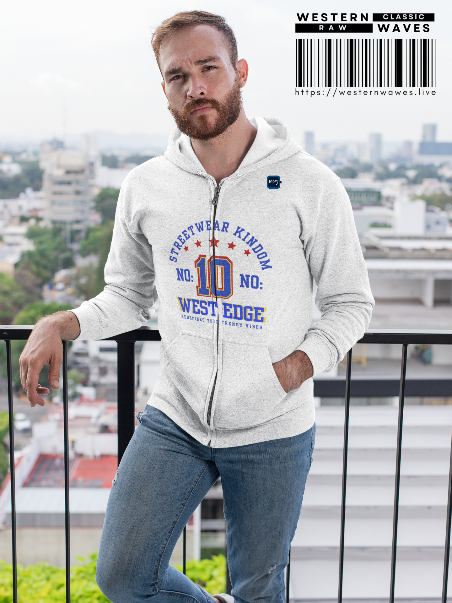 Unisex Full Zip Hoodie_ N7+ Series USFZHOODIE PT2WW003_ Limited Edition Trendy Vibes by WesternWaves: