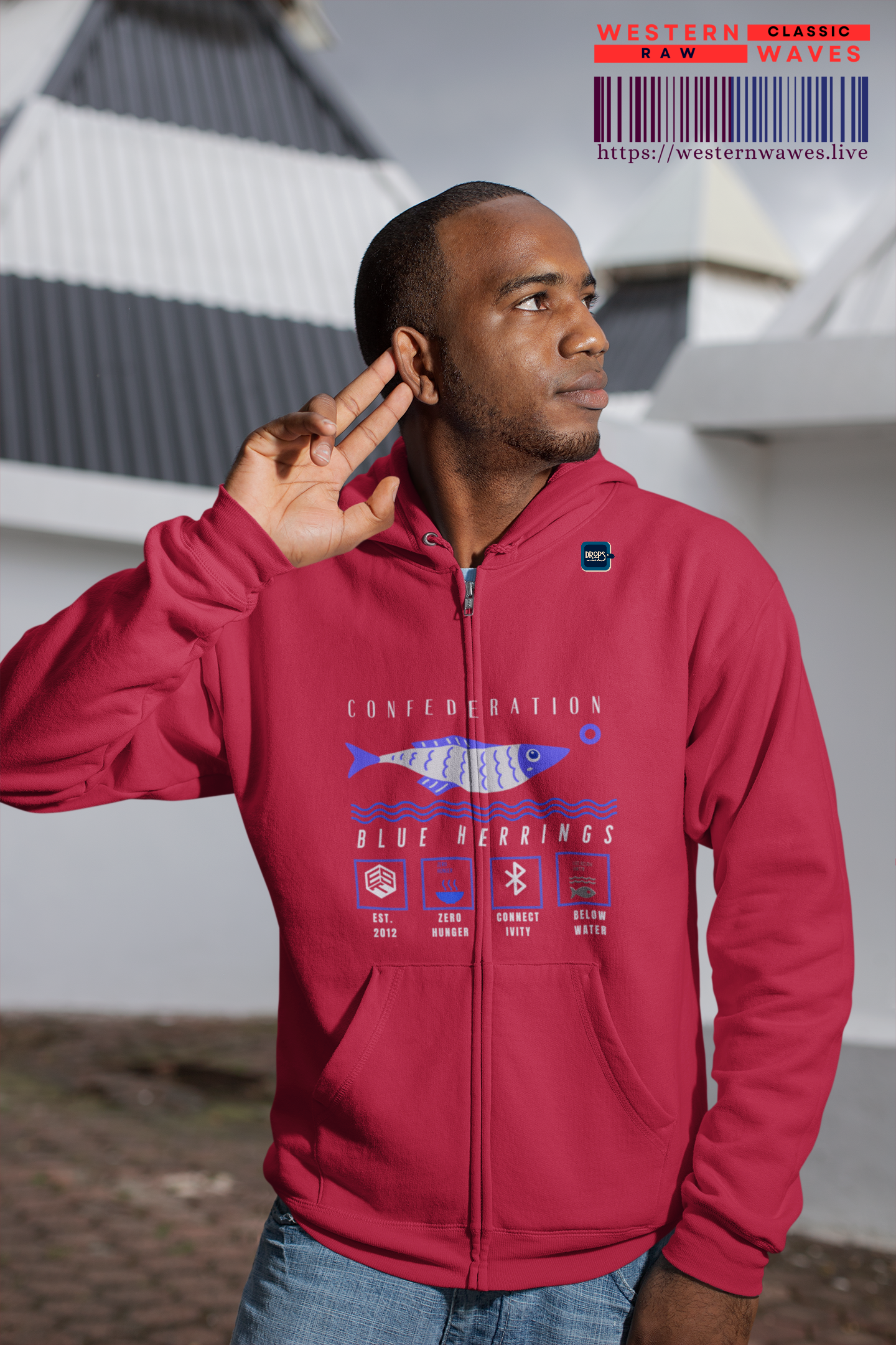 Unisex Full Zip Hoodie_ N7+ Series USFZHOODIE PT2WW003_ Limited Edition Trendy Vibes by WesternWaves: