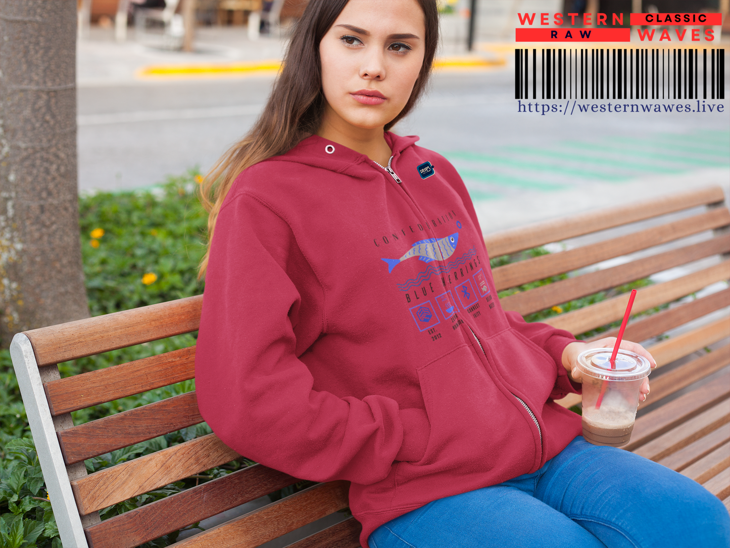 Unisex Full Zip Hoodie_ N7+ Series USFZHOODIE PT2WW003_ Limited Edition Trendy Vibes by WesternWaves: