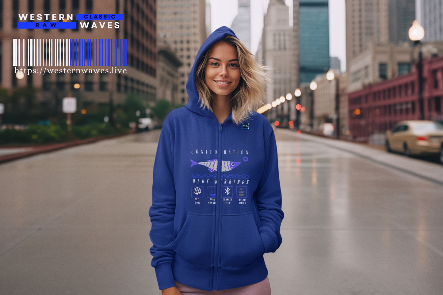 Unisex Full Zip Hoodie_ N7+ Series USFZHOODIE PT2WW003_ Limited Edition Trendy Vibes by WesternWaves: