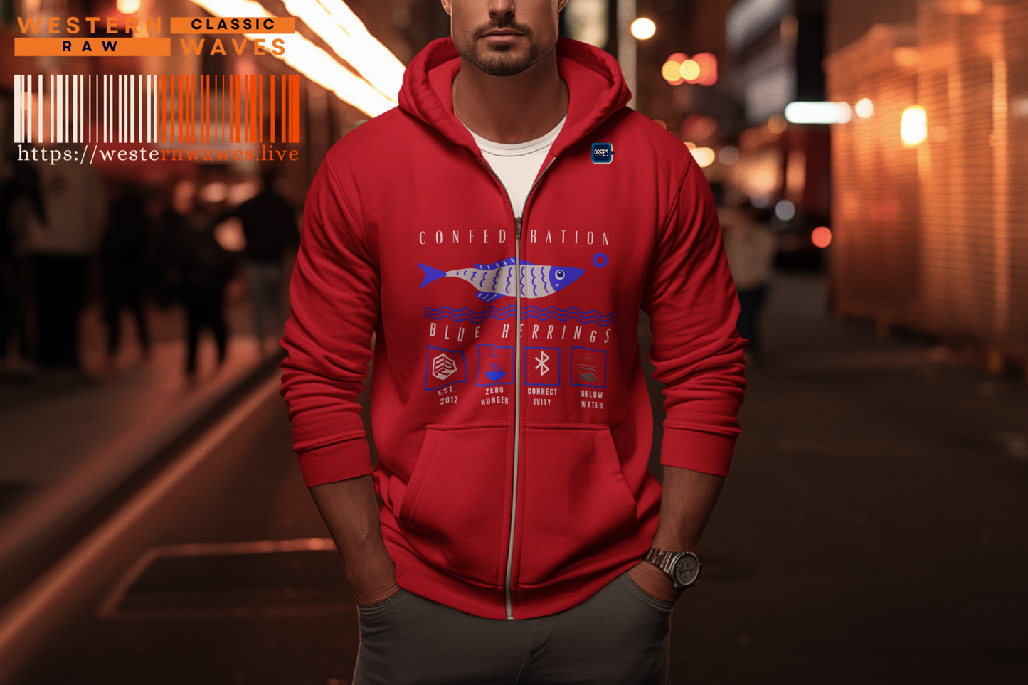 Unisex Full Zip Hoodie_ N7+ Series USFZHOODIE PT2WW003_ Limited Edition Trendy Vibes by WesternWaves: