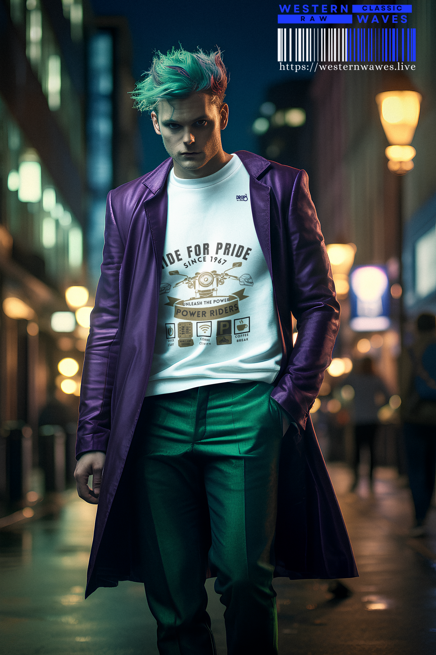 Crewneck Sweatshirt_ For Vintage Power Riders_ N7+ Series VPRCNSS PR2WW001_ Limited Edition Comfort & Raw Style by WesternWaves: