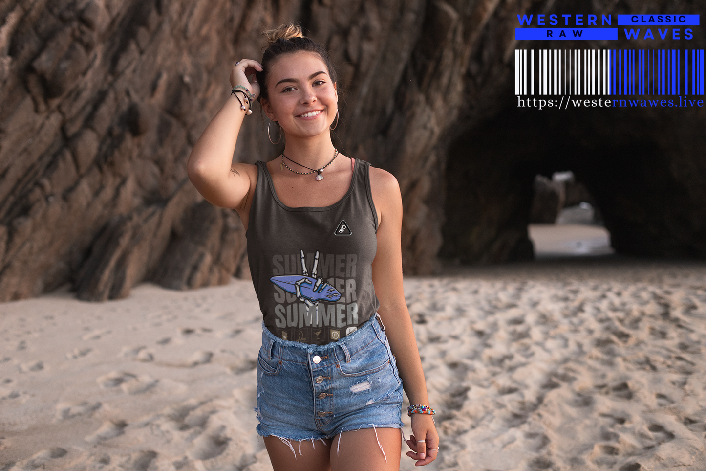 Unisex Stonewash Tank Top_ Series N8+ USSWTTOP PT2WW001_ Limited Edition Summer Essential by WesternWaves_