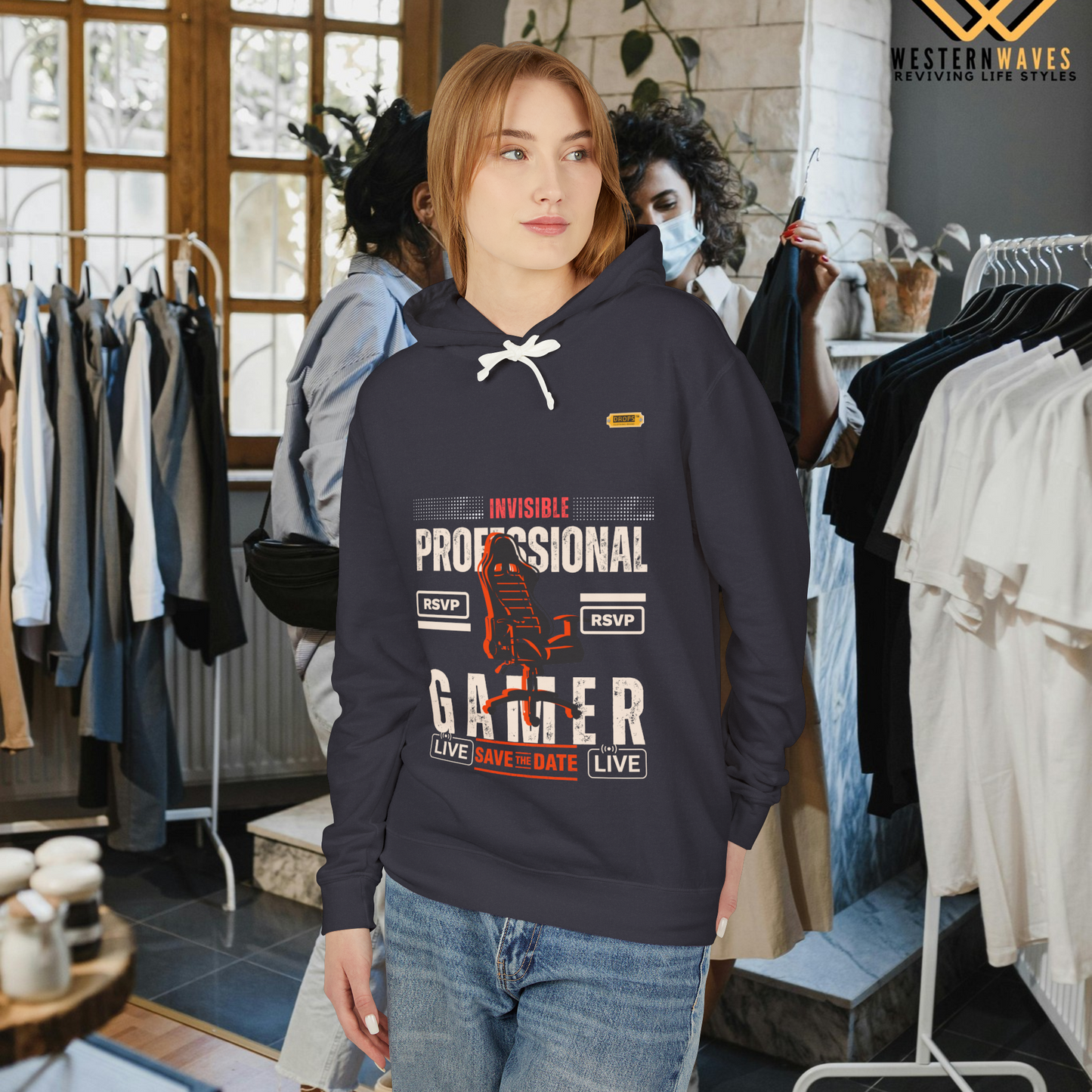 Unisex Lightweight Hooded Sweatshirt – N2* Series USLWHSS PT2WW027_ Limited Edition Crafted Comfort by WesternWaves: