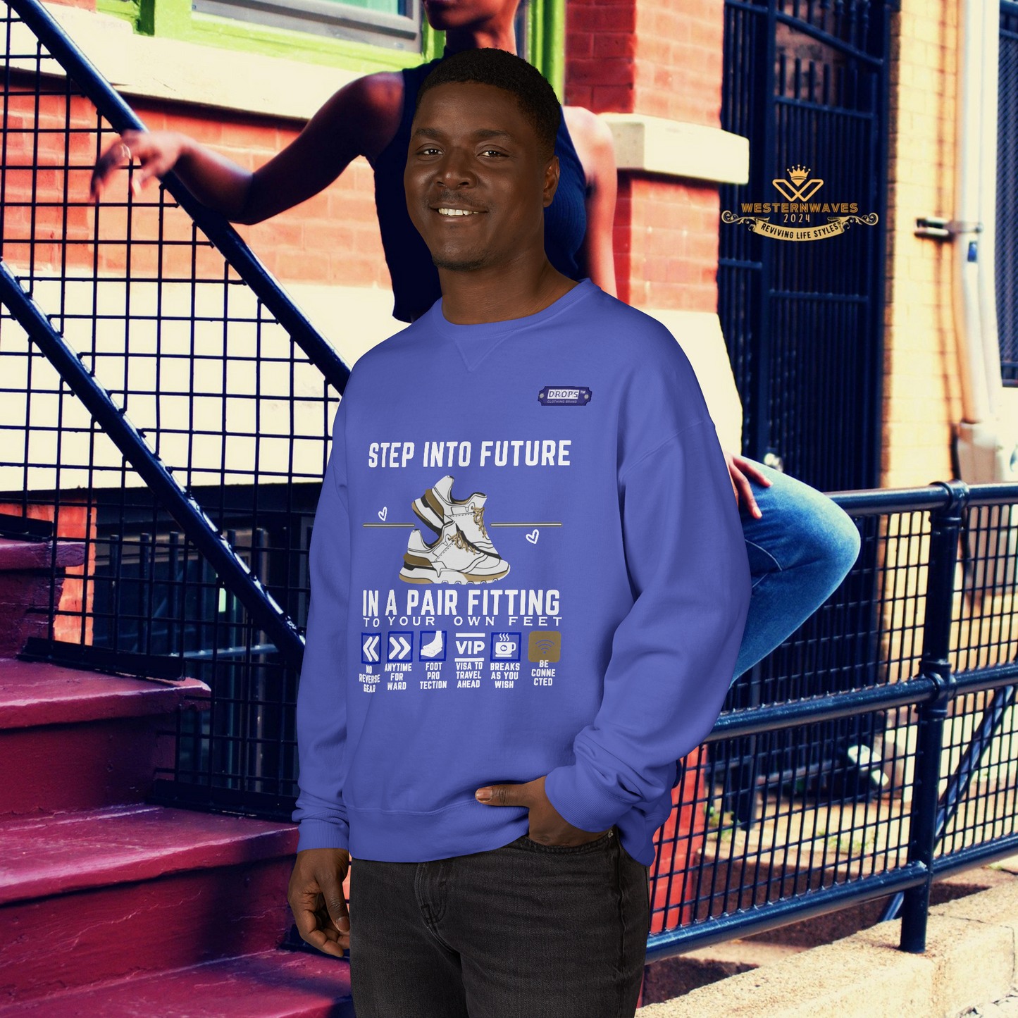 Unisex ComfortWash® Garment Dyed Crewneck Sweatshirt_ N7* Series USCGDCNSS PT2WW001_ Limited Edition Comfort & Retro Flair by WesternWaves: