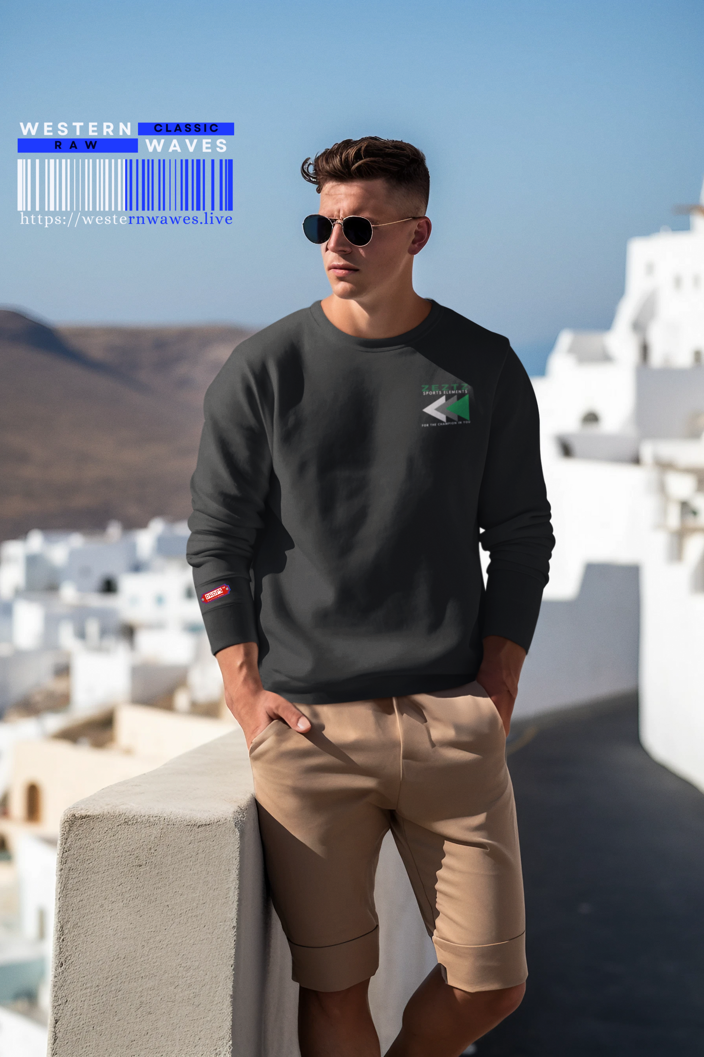 Men's Crewneck Sweatshirt_ N7* Series M'SCNSS PT2WW001_ Limited Edition Cozy Casual Wear by WesternWaves: