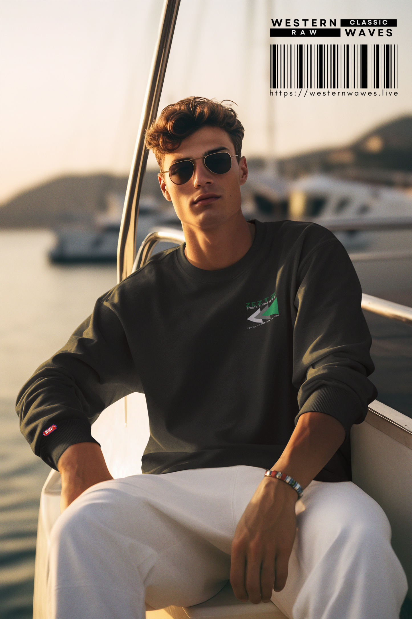 Men's Crewneck Sweatshirt_ N7* Series M'SCNSS PT2WW001_ Limited Edition Cozy Casual Wear by WesternWaves: