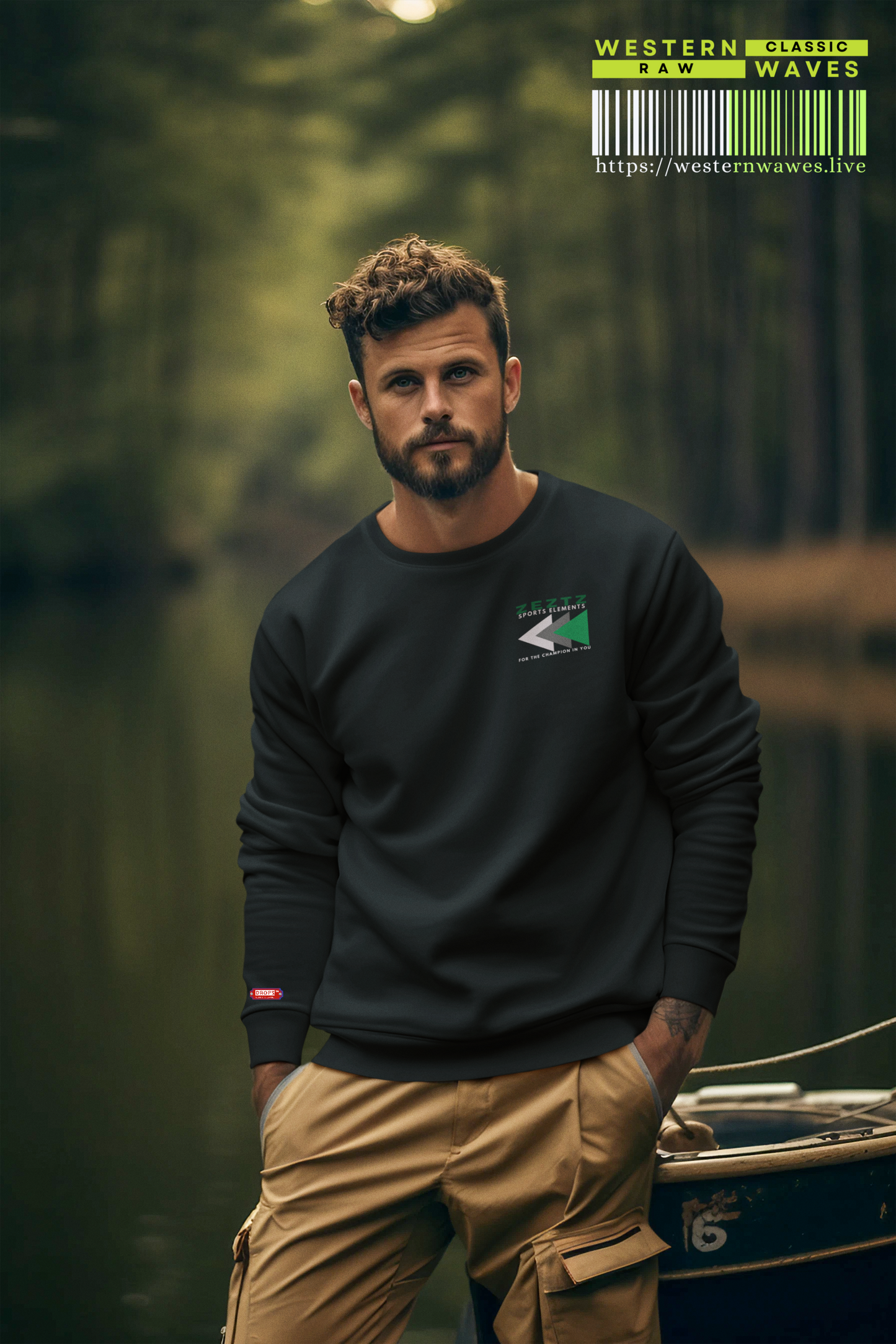 Men's Crewneck Sweatshirt_ N7* Series M'SCNSS PT2WW001_ Limited Edition Cozy Casual Wear by WesternWaves: