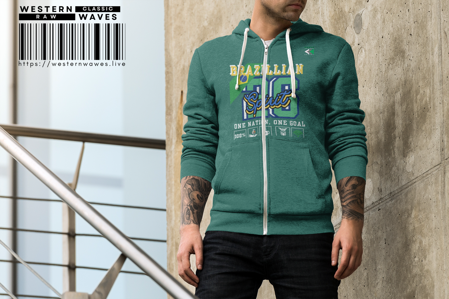 Unisex Full Zip Hoodie_ N7* Series USFZHOODIE PT2WW008_ Limited Edition Trendy Vibes by WesternWaves: