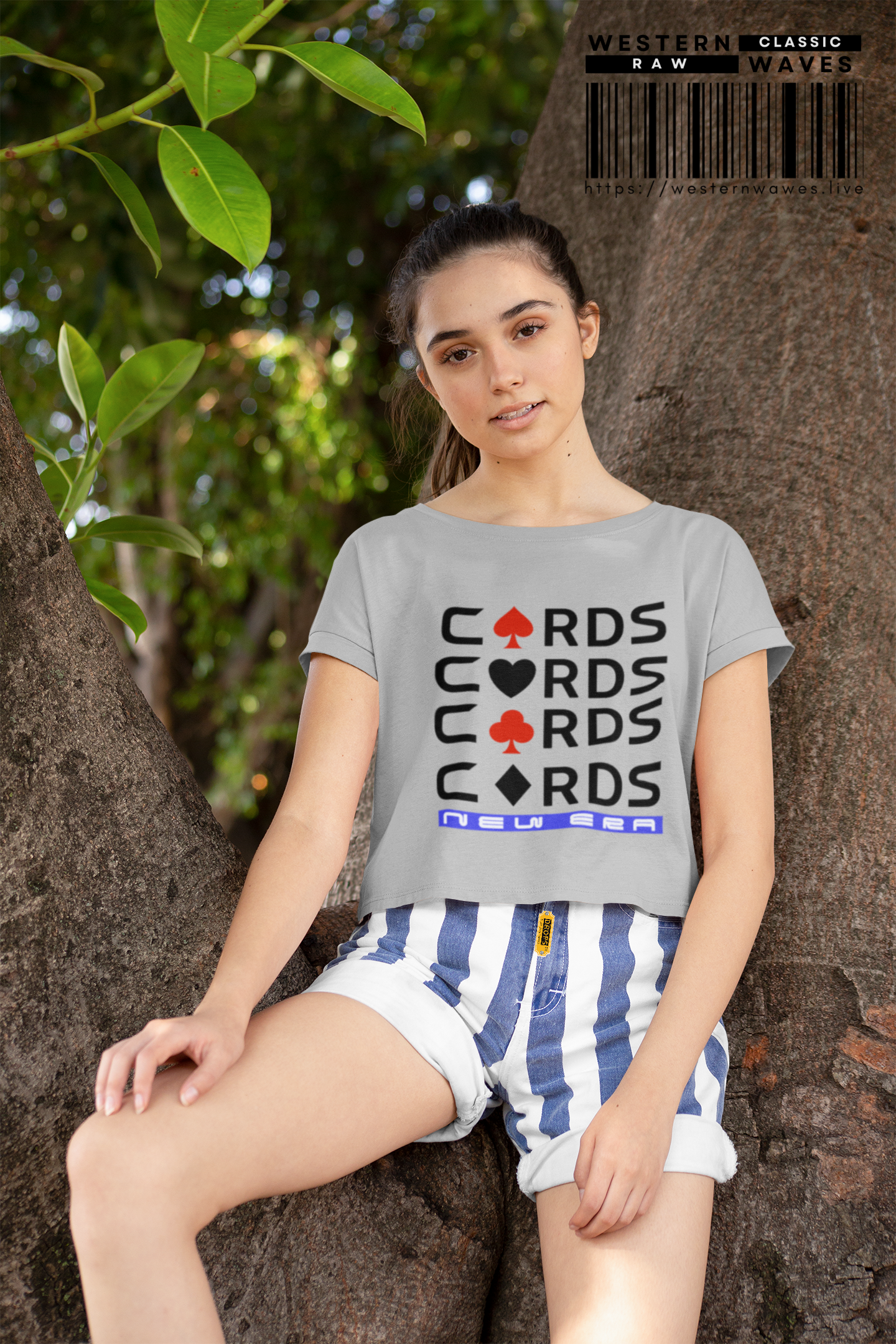 Cropped T-Shirt_ Champion Women's Heritage _ N2 Series CWHCTS PT2WW002_Limited Edition by WesternWaves: