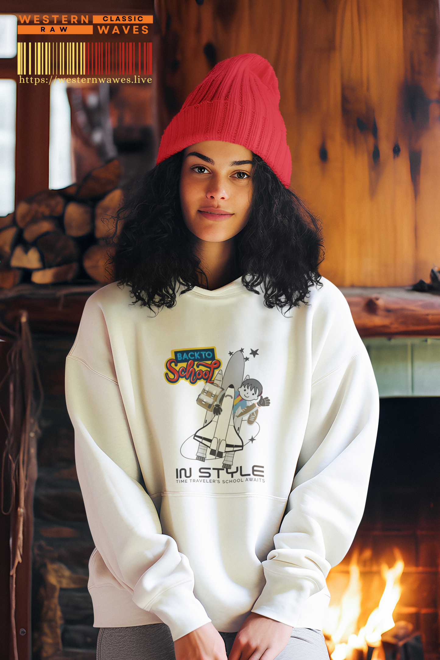 Youth Heavy Blend Hooded Sweatshirt_ Cozy Comfort & Playful Prints for Active Kids_ N8 Series YHBHS002_ Back to School Series Limited Edition by WesternWaves: