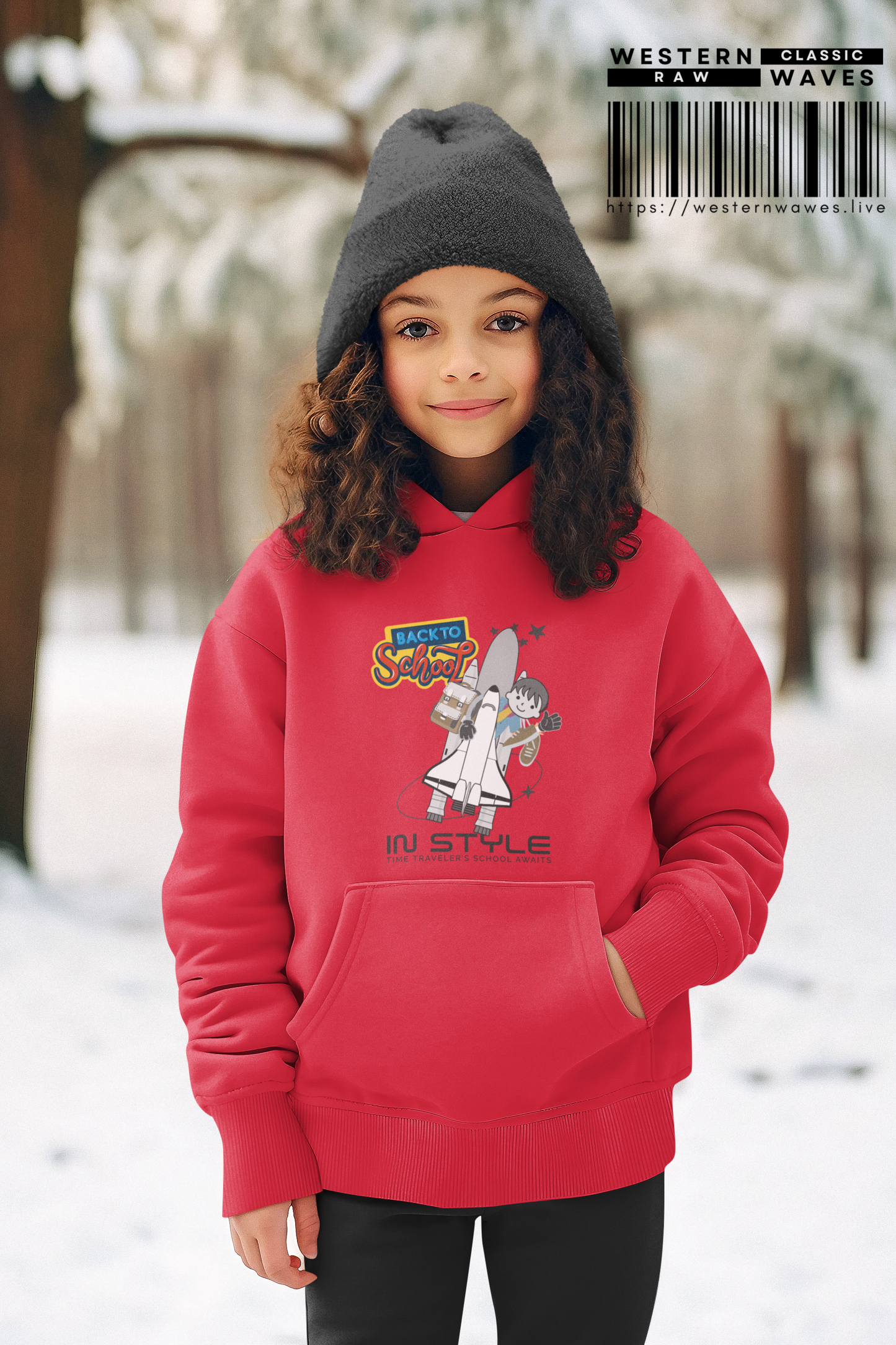 Youth Heavy Blend Hooded Sweatshirt_ Cozy Comfort & Playful Prints for Active Kids_ N8 Series YHBHS002_ Back to School Series Limited Edition by WesternWaves:
