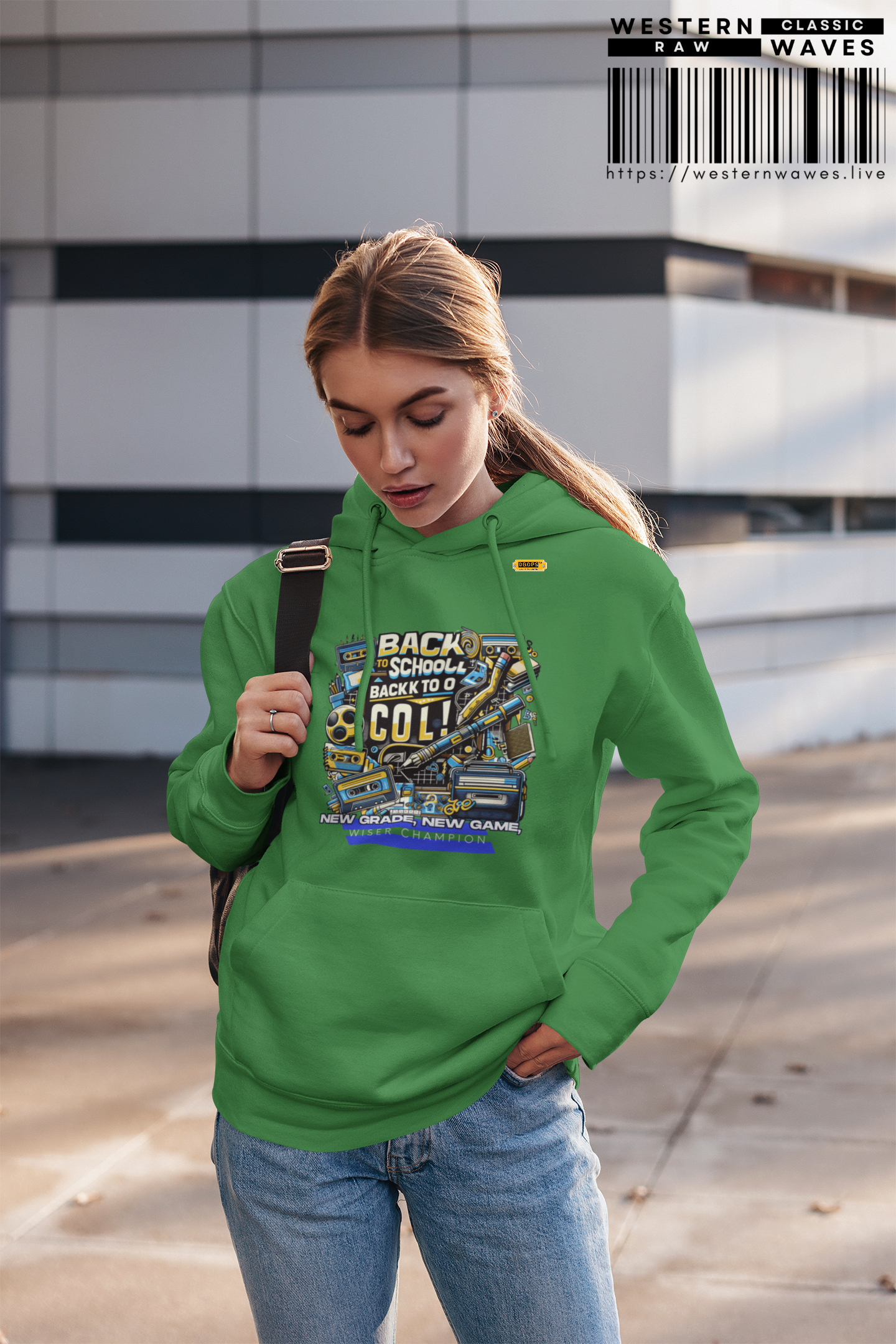 Youth Heavy Blend Hooded Sweatshirt_ Cozy Comfort & Playful Prints for Active Kids_ N8* Series YHBHS003_ Back to School Series Limited Edition by WesternWaves: