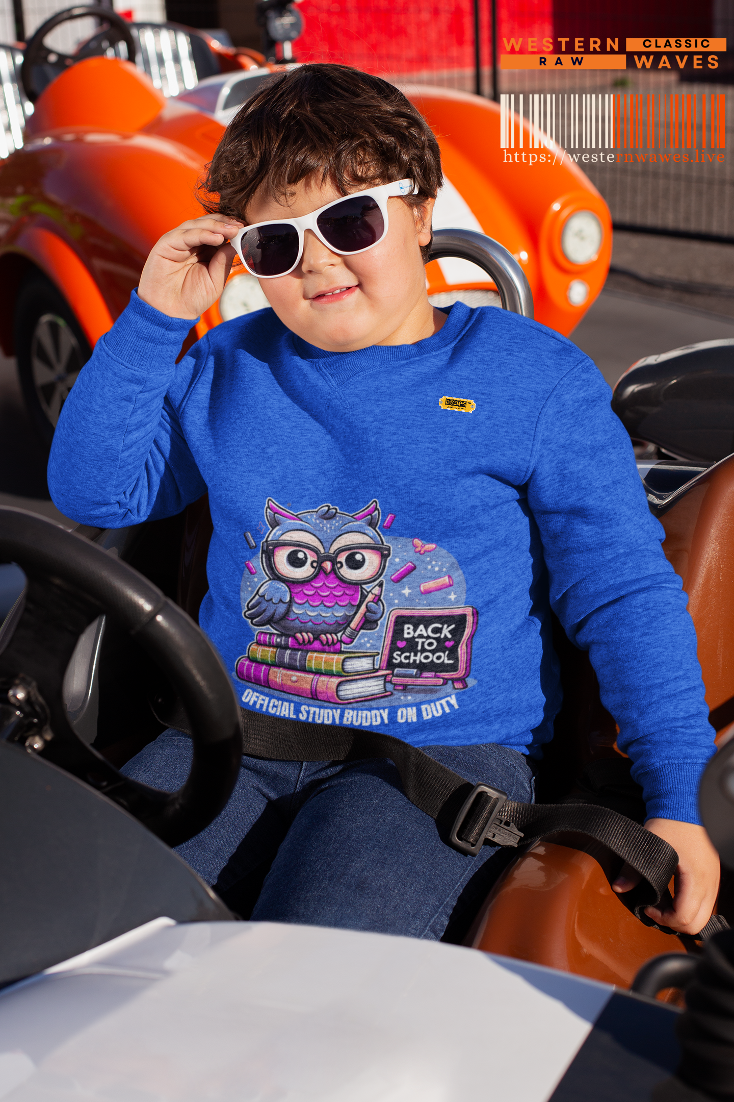 Kids Sweatshirt_ N8* Series KIDSSS PT2WW002_ Limited Edition Back to School Range of Sweatshirt by WesternWaves: