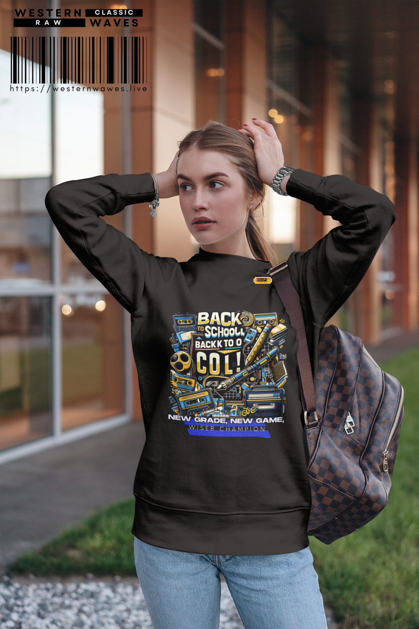 Kids Sweatshirt_ N8* Series KIDSSS PT2WW002_ Limited Edition Back to School Range of Sweatshirt by WesternWaves: