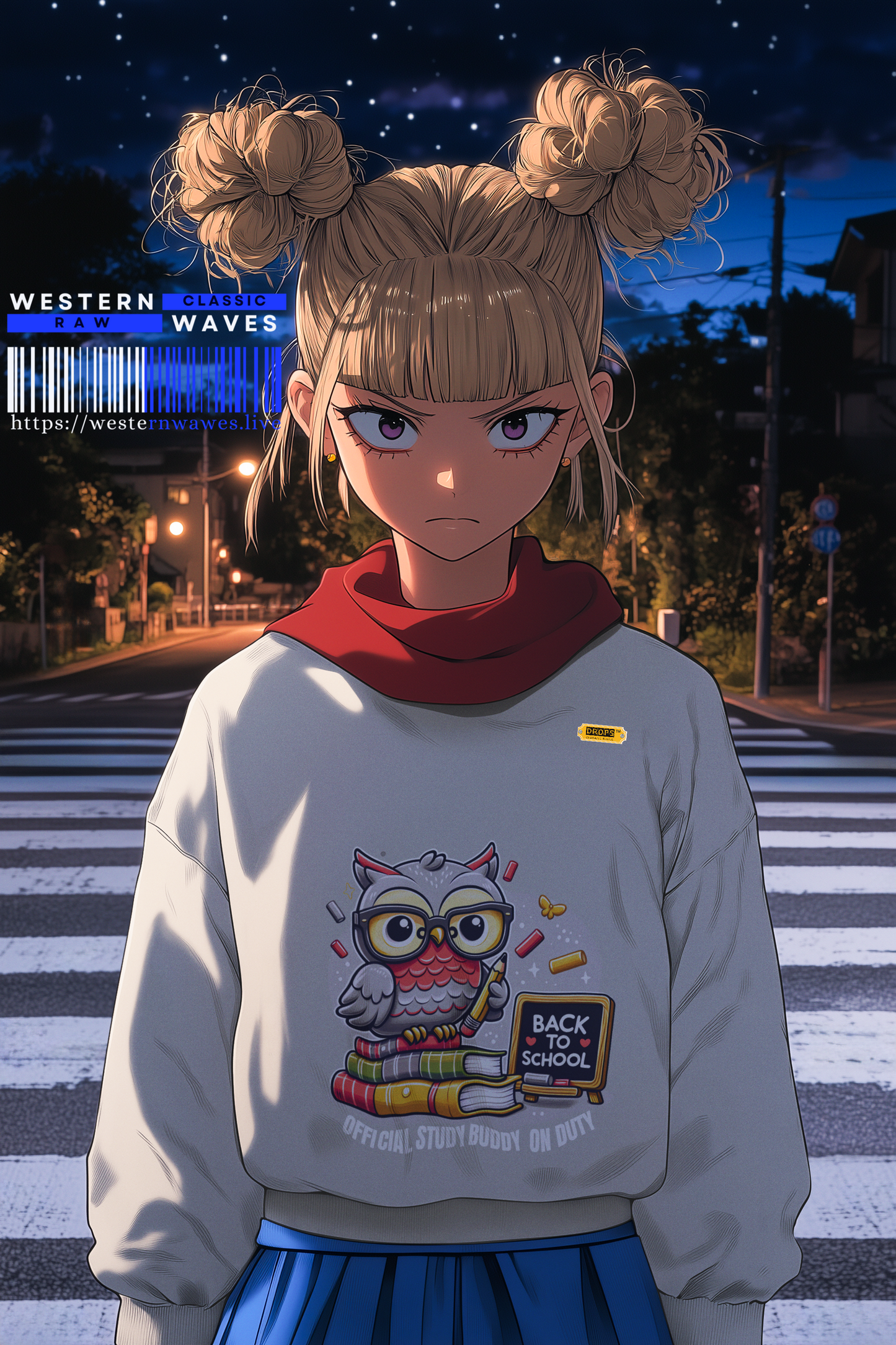 Kids Sweatshirt_ N8* Series KIDSSS PT2WW002_ Limited Edition Back to School Range of Sweatshirt by WesternWaves: