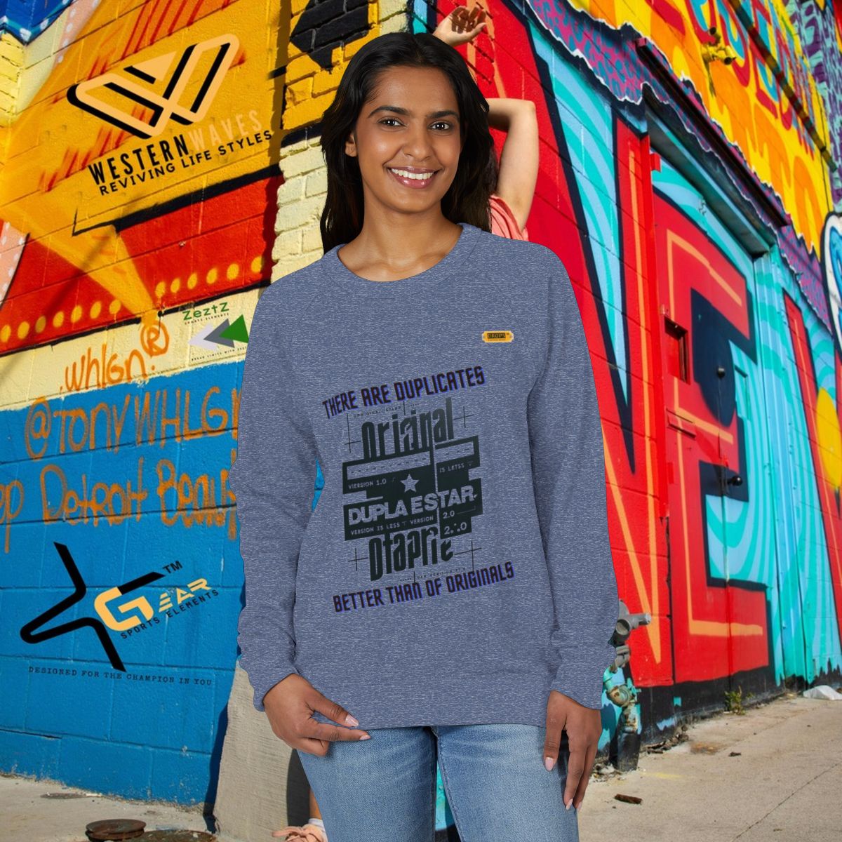 Unisex French Terry Raglan Crewneck Sweatshirt_ 25 June 2025_ Limited Edition Casual Streetwear by WesternWaves:
