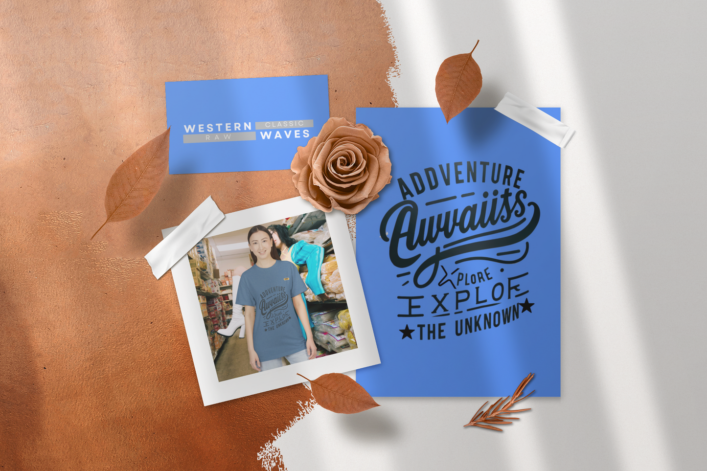 Unisex Suede T-Shirt_ N8* Series USSTSHIRT PT2WW002_ Limited Edition Casual Elegance by WesternWaves: