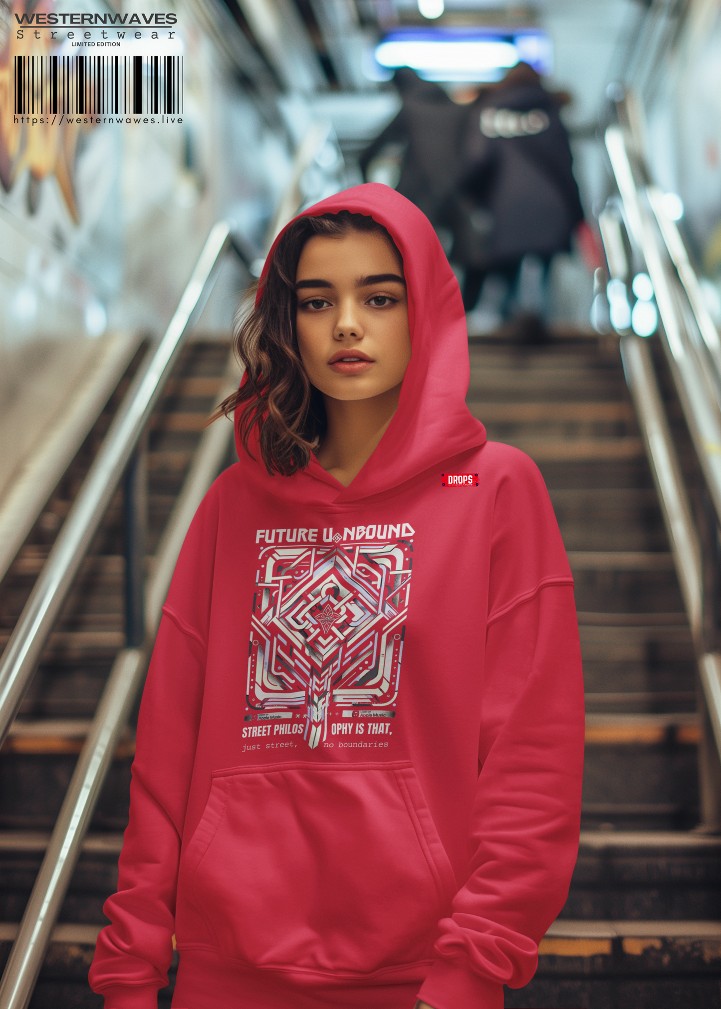 Unisex Full Zip Hoodie_ Series UWD 042_ Limited Edition Unisex Zip-Up Sweater by WesternWaves: