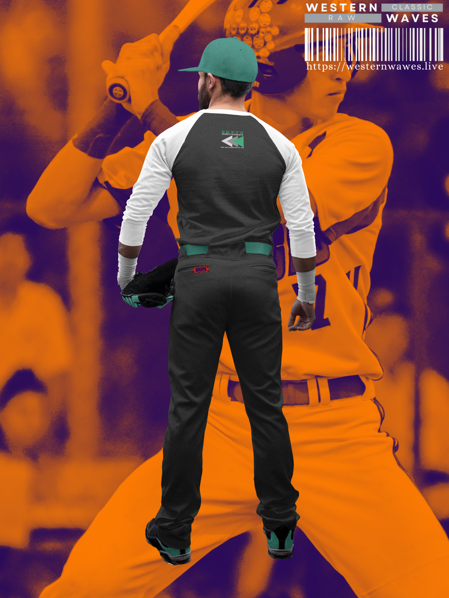 Unisex Baseball Tournament Raglan Shirt_ Series N8+ USBBTRS PT2WWW001_ Limited Edition Vintage Sports Tee by WesternWaves:
