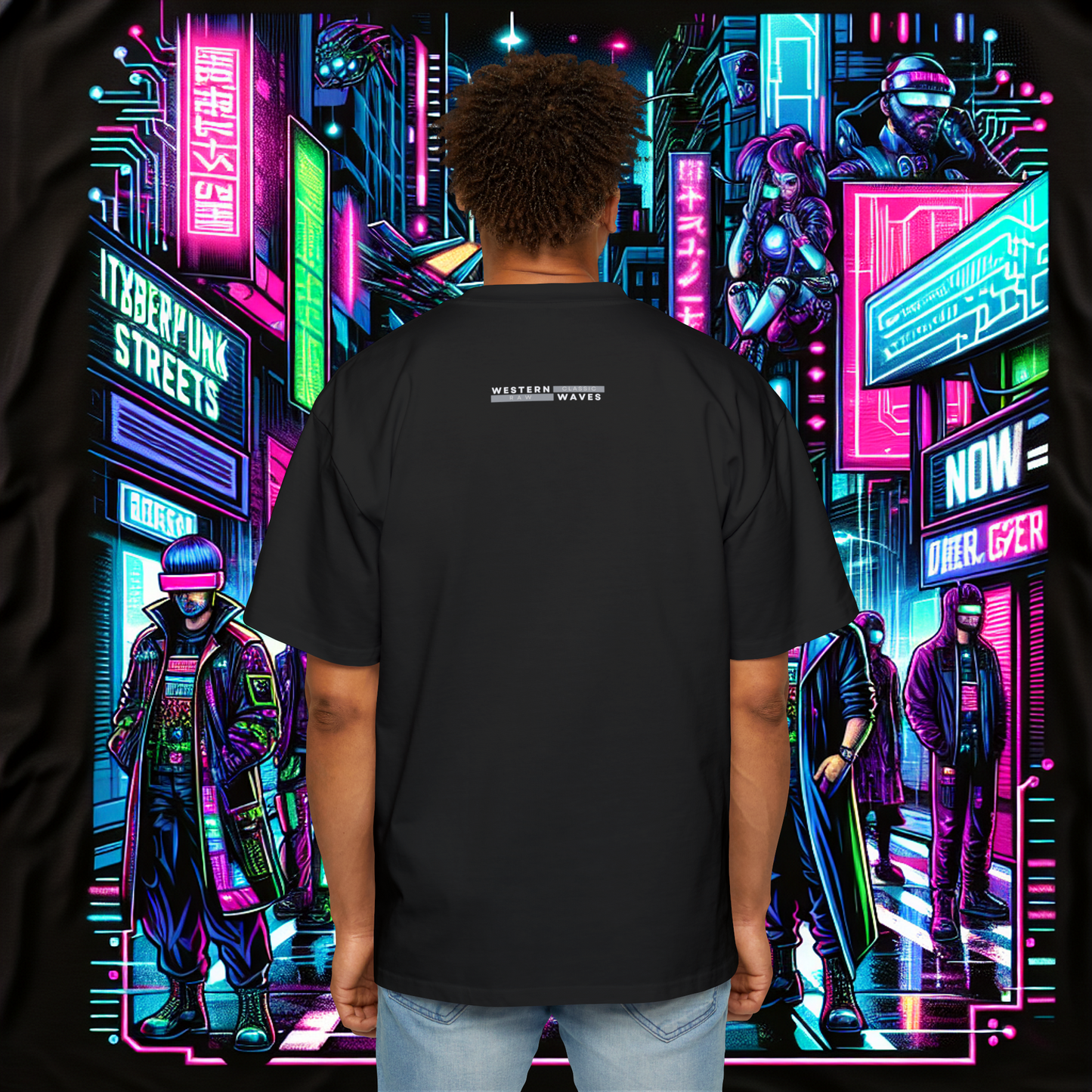 Men's Oversized Graphic Tee_ Series N8+ MENSOSGTEE PT2WW001_ Series SHD 008_ Limited Edition Unique Casual Wear by WesternWaves: