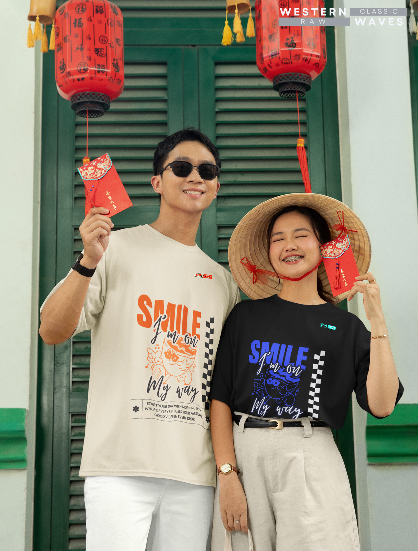 Short-Sleeve T-Shirt_ 23 Sep 2025_ Series N8+ SSTS PT2WW001_ Smile My Way Tee_ Limited Edition Casual Wear by WesternWaves: