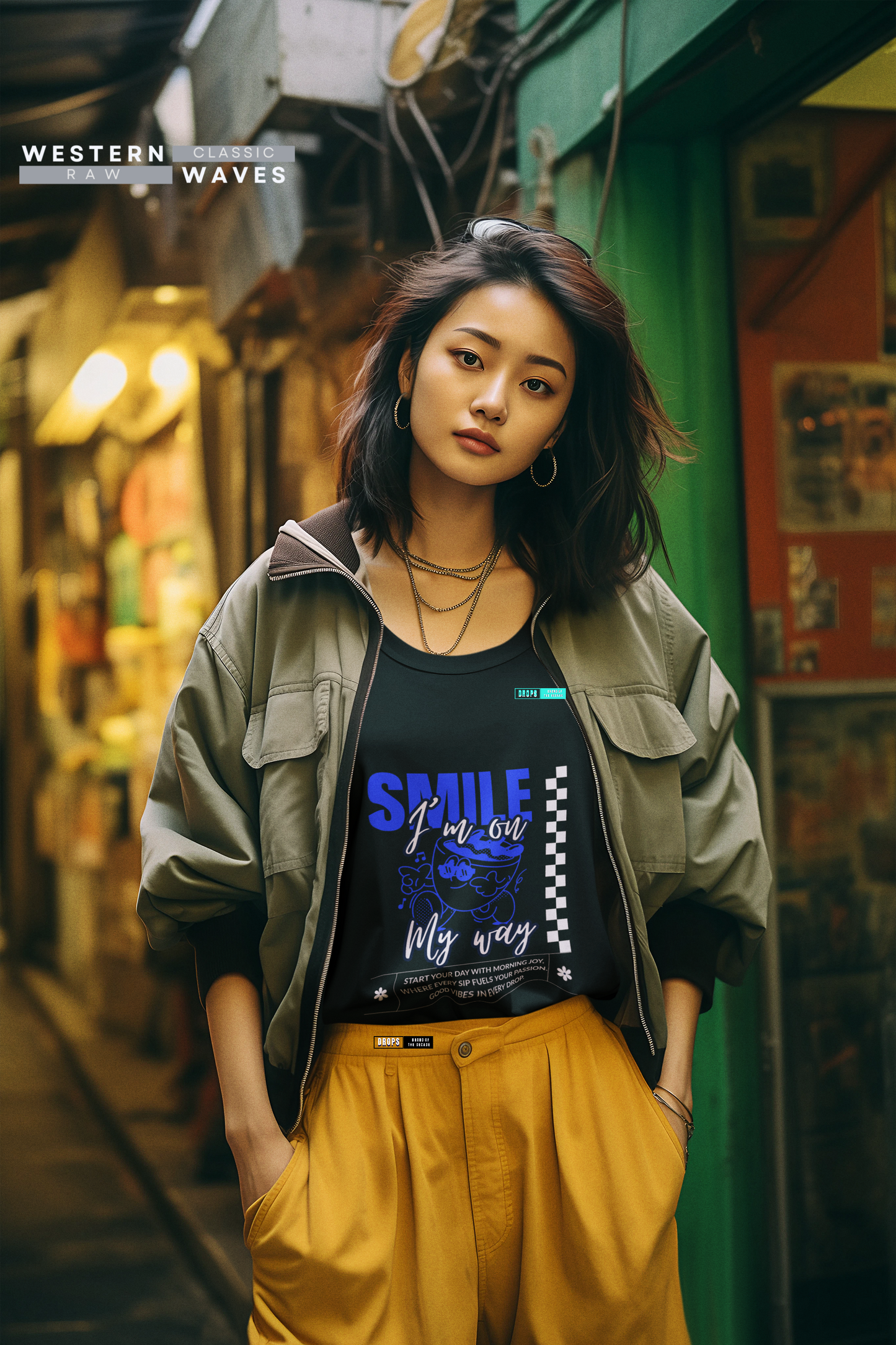 Short-Sleeve T-Shirt_ 23 Sep 2025_ Series N8+ SSTS PT2WW001_ Smile My Way Tee_ Limited Edition Casual Wear by WesternWaves: