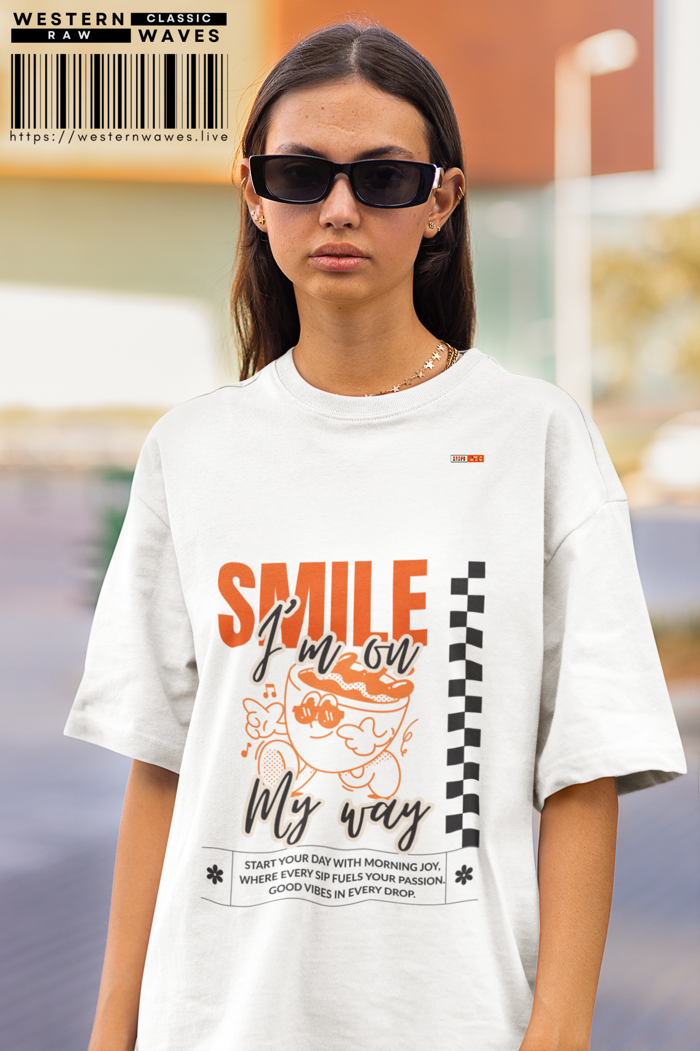 Short-Sleeve T-Shirt_ 23 Sep 2025_ Series N8+ SSTS PT2WW001_ Smile My Way Tee_ Limited Edition Casual Wear by WesternWaves: