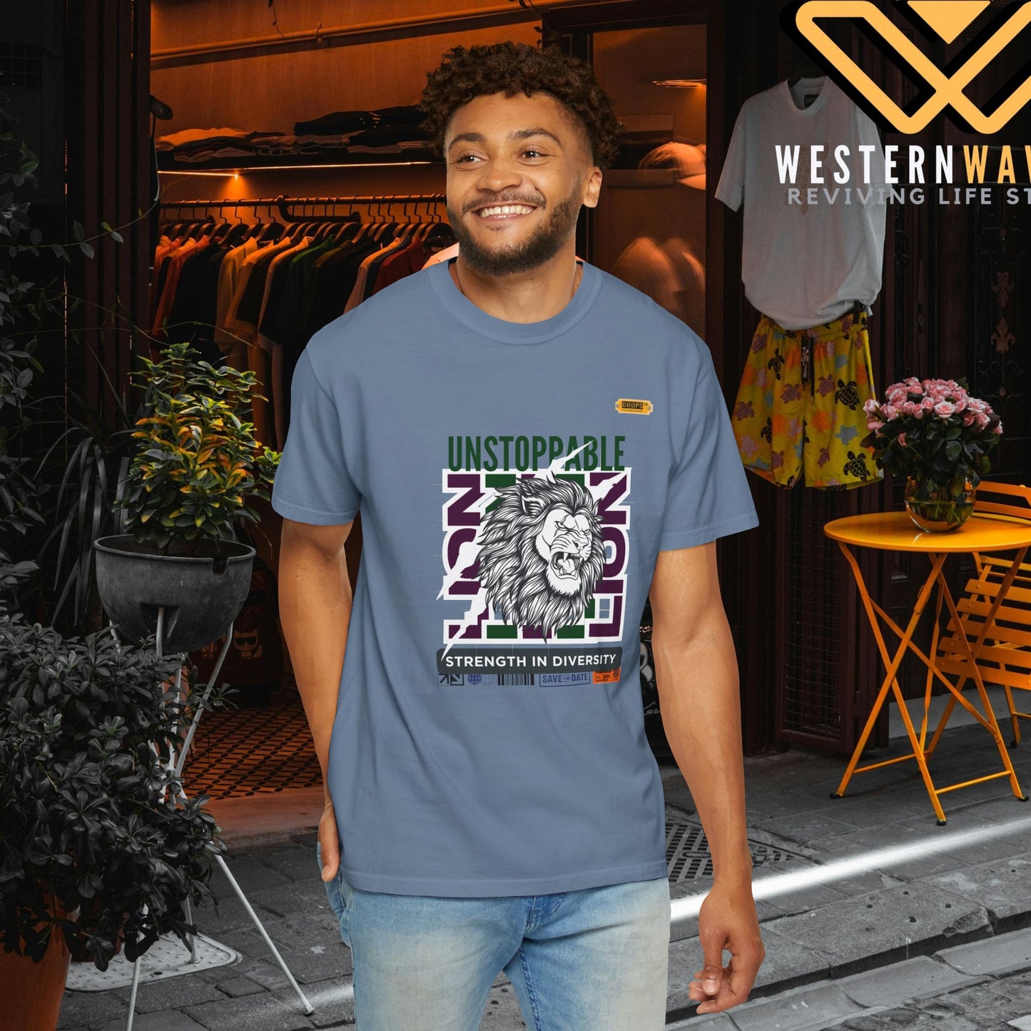 Unisex Garment-Dyed T-Shirt_ 26 June 2025_ Limited Edition Strength in Diversity by WesternWaves: