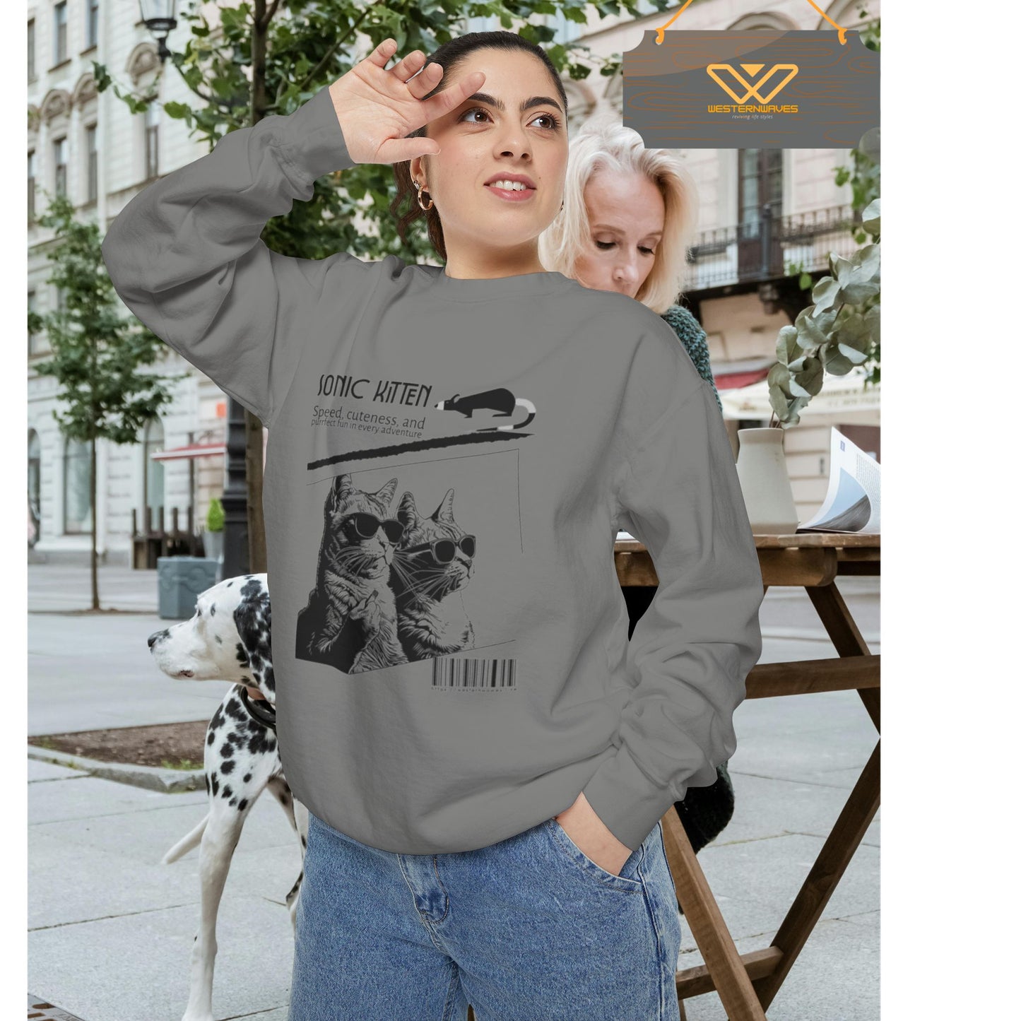 Unisex Garment-Dyed Sweatshirt_ N3+ Series SPW UGDSS PT2WW003_WesternWaves Limited Edition