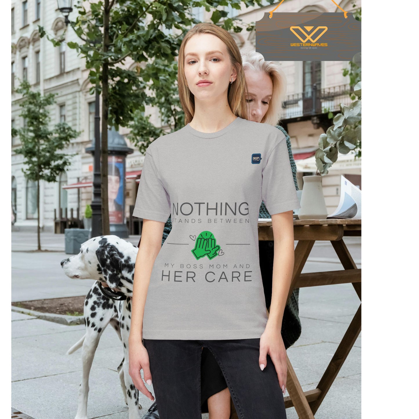 Unisex Midweight T-shirt, Made in USA_ N+ Series UMTS PT2WW007_ Limited Edition Design by WesternWaves: