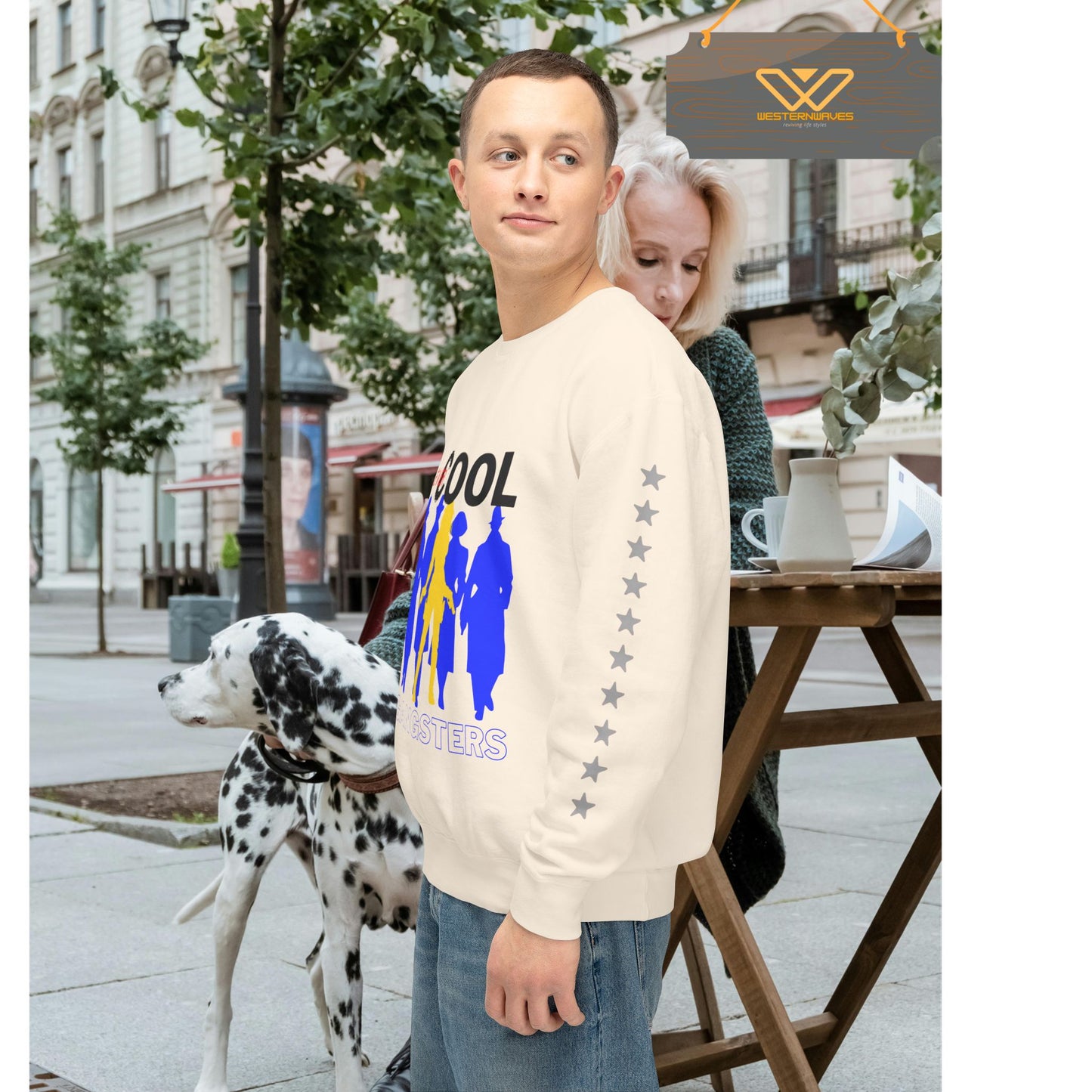 Unisex Lightweight Crewneck Sweatshirt_ N3+ Series ULWCSS PT2WW001_ Limited Edition by WesternWaves: