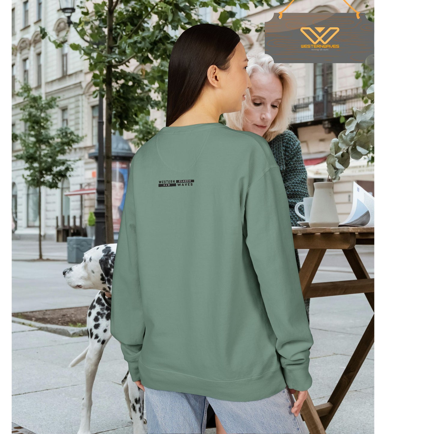 Unisex ComfortWash® Garment Dyed Crewneck Sweatshirt_ N7* Series USCGDCNSS PT2WW001_ Limited Edition Comfort & Retro Flair by WesternWaves: